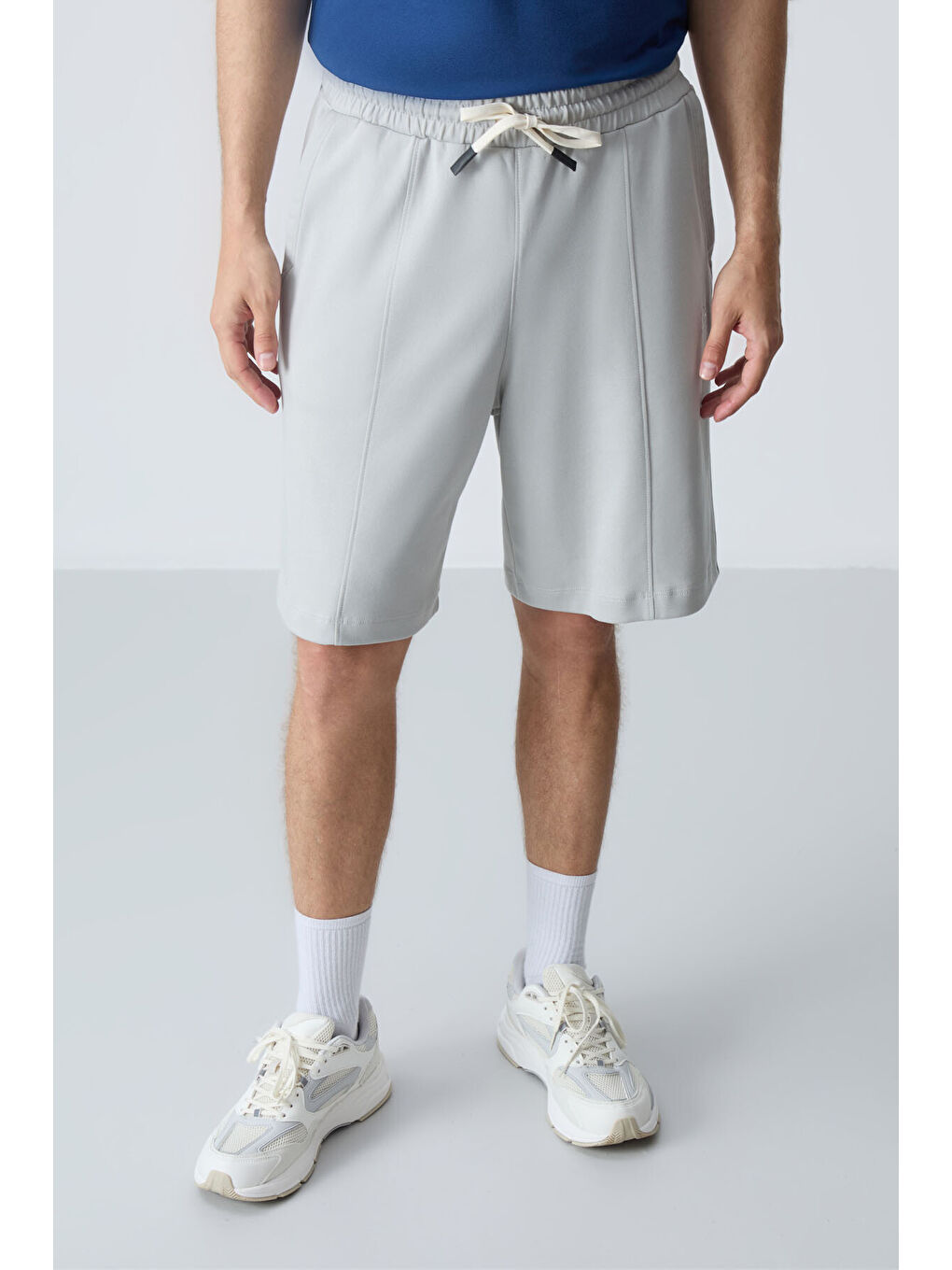 Bej Taş Pamuklu Kalın Yumuşak Dokulu Standart Fit Basic Erkek Şort  - 81277