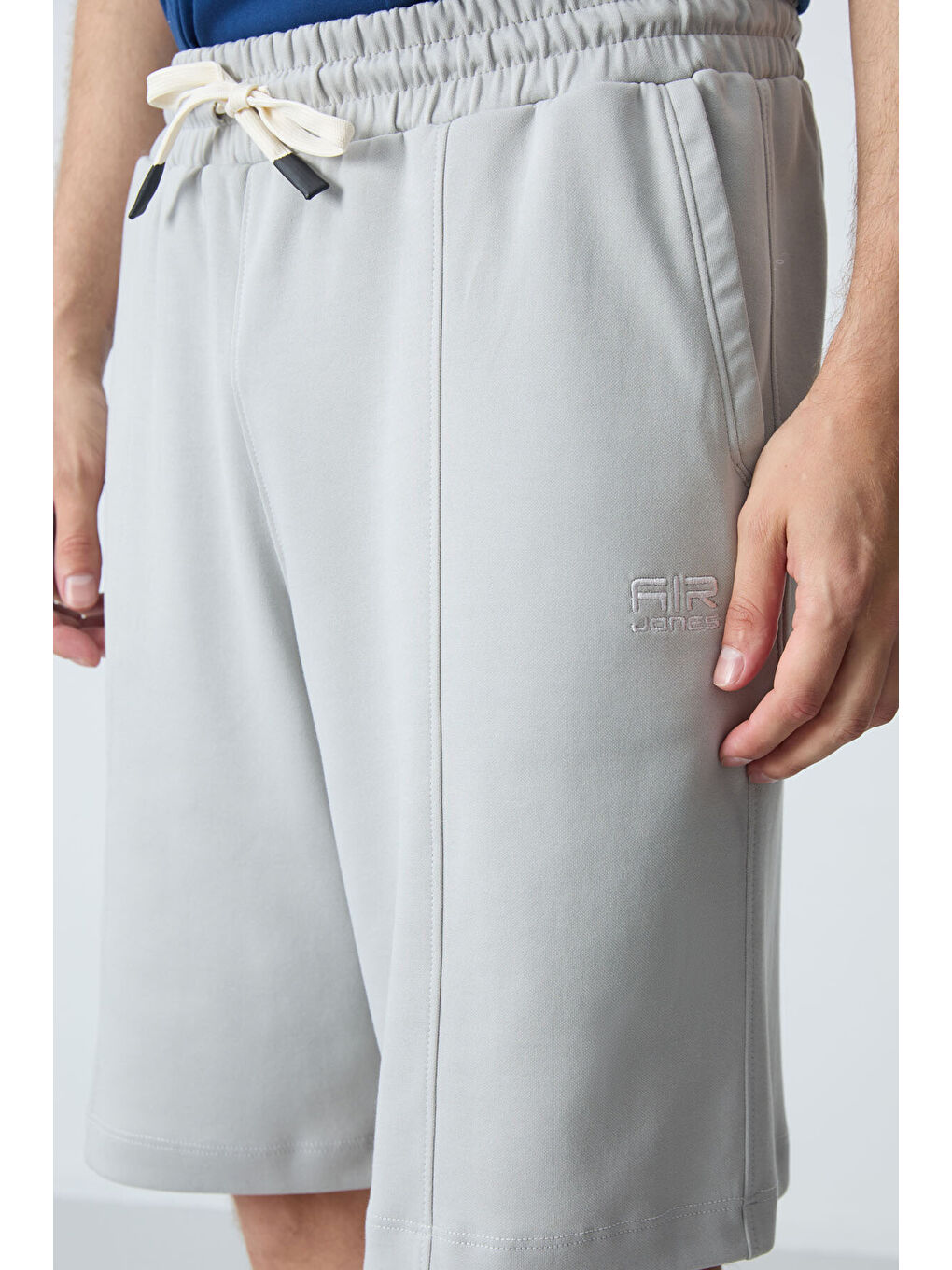 Bej Taş Pamuklu Kalın Yumuşak Dokulu Standart Fit Basic Erkek Şort  - 81277-2