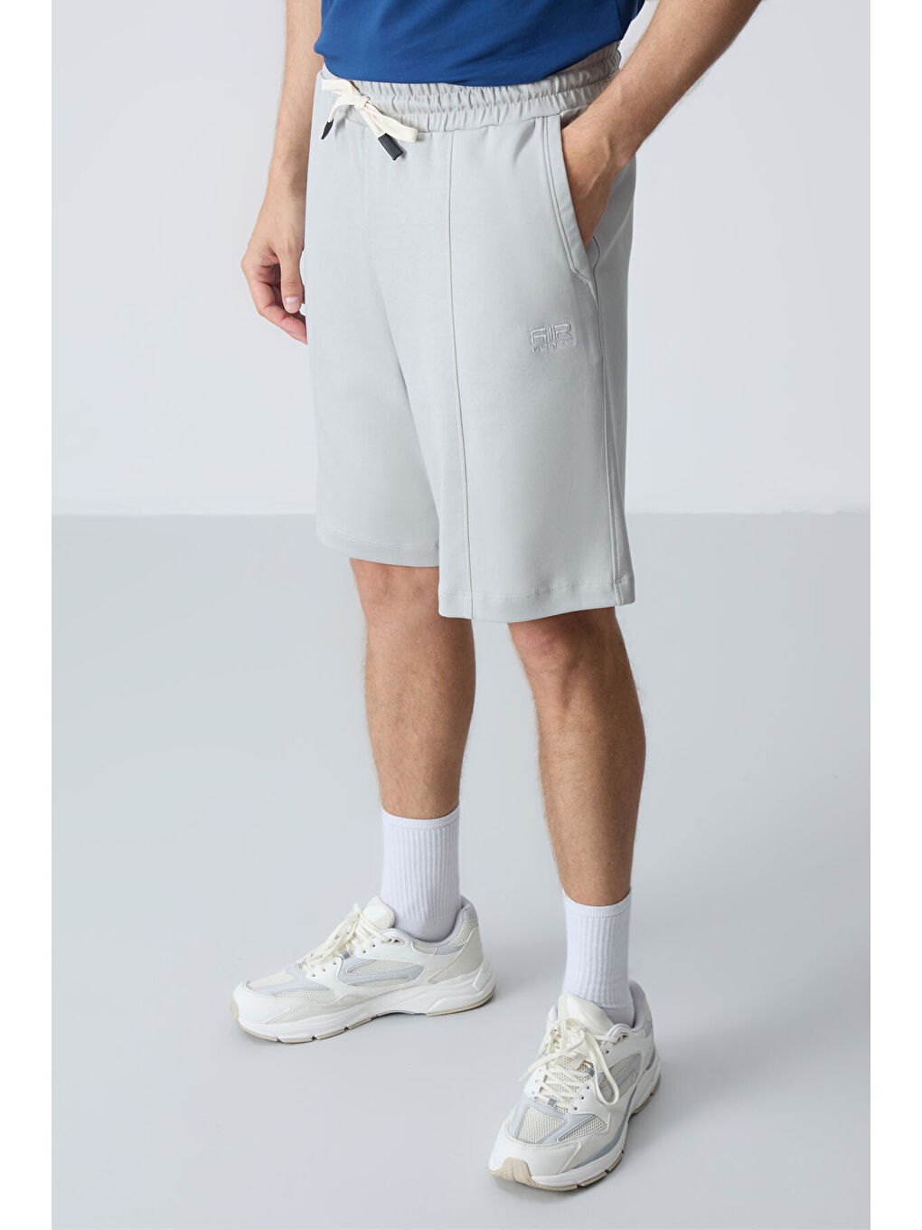 Bej Taş Pamuklu Kalın Yumuşak Dokulu Standart Fit Basic Erkek Şort  - 81277-3