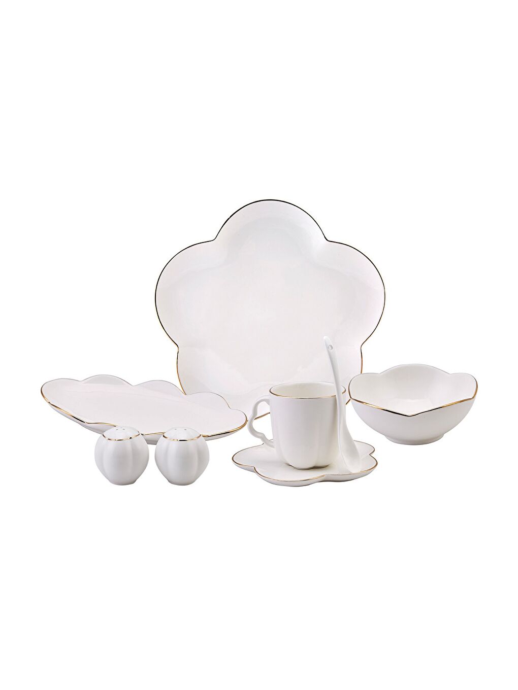 Sarı Çiçek Porselen 32 Parça 6 Kişilik Kahvaltı/Servis Takımı-2