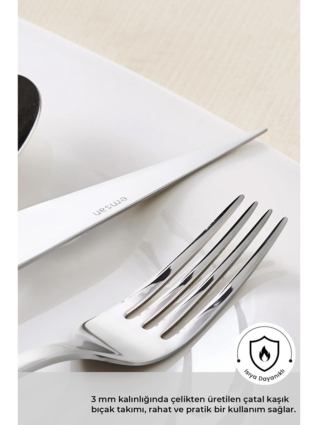 Gri Sedir Elegance 84 Parça 12 Kişilik Çatal Kaşık Bıçak Takımı-2