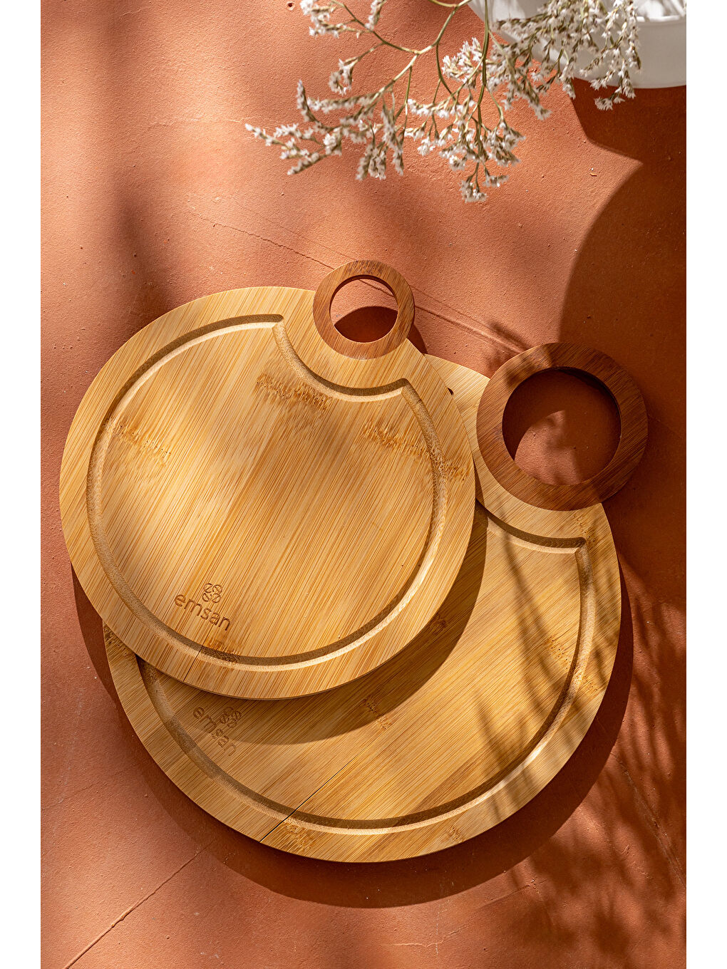 Kahverengi Bambu Ladin 2'li Kesme Tahtası-2