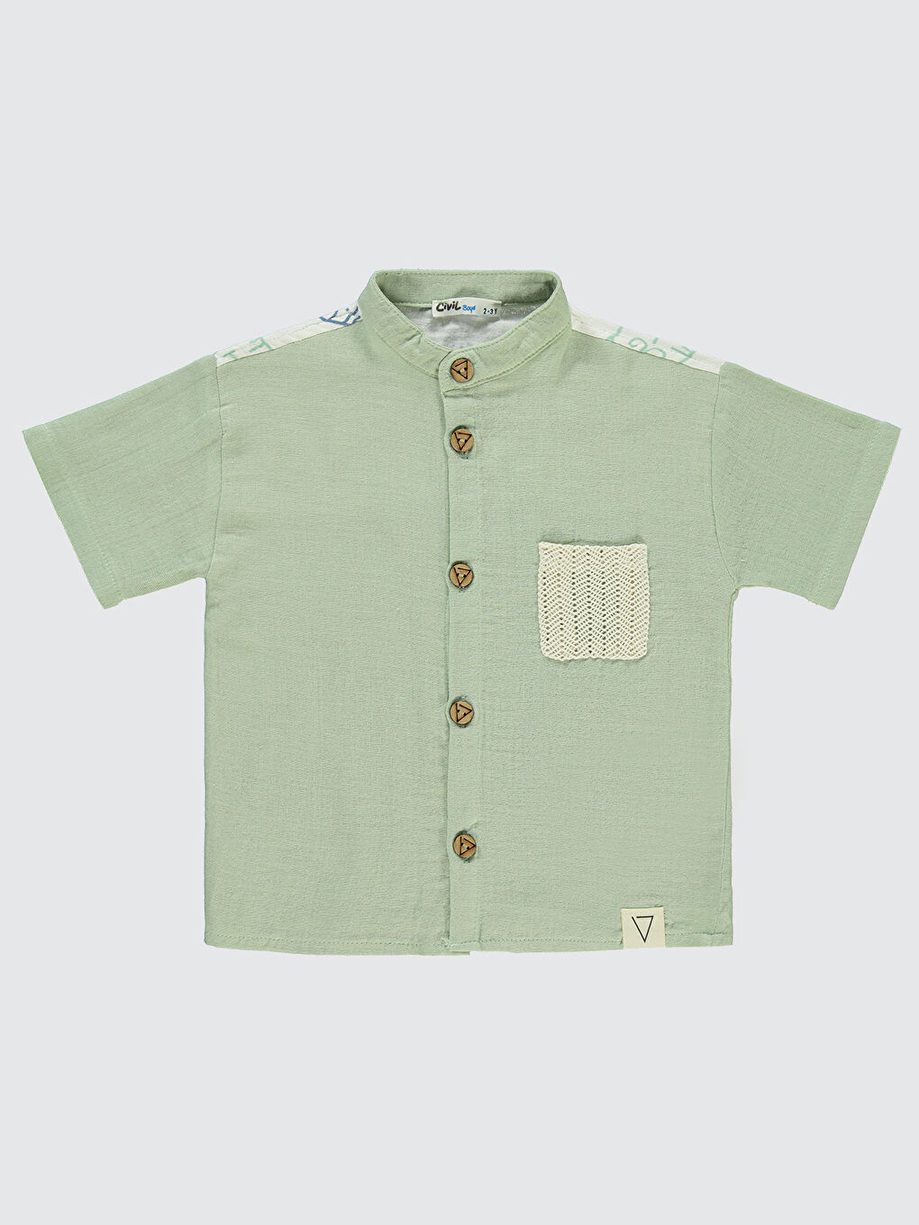Yeşil Boys Erkek Çocuk Gömlek 2-5 Yaş Mint