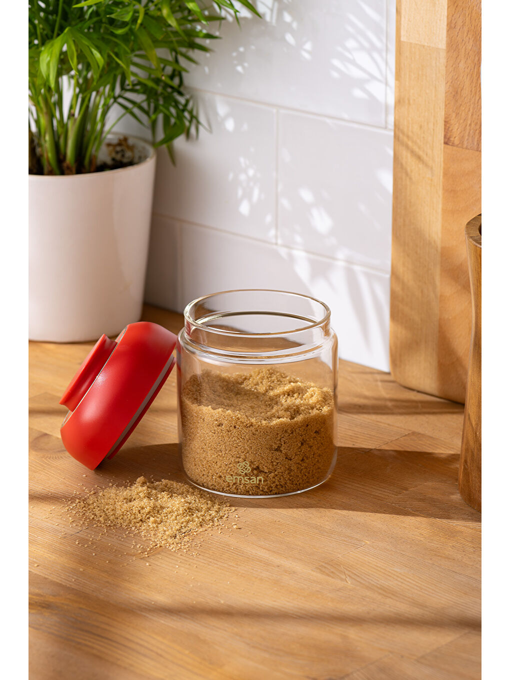 Kırmızı Simple Saklama Kavanozu 570 ml-2