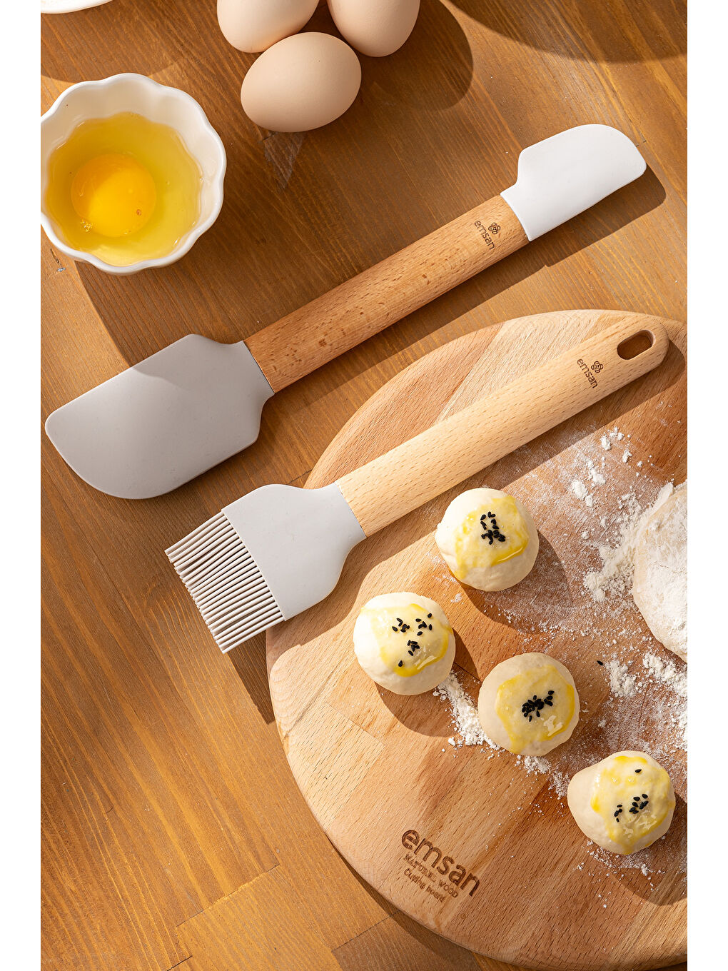 Gri Soft Silikon Fırça Spatula Seti-2