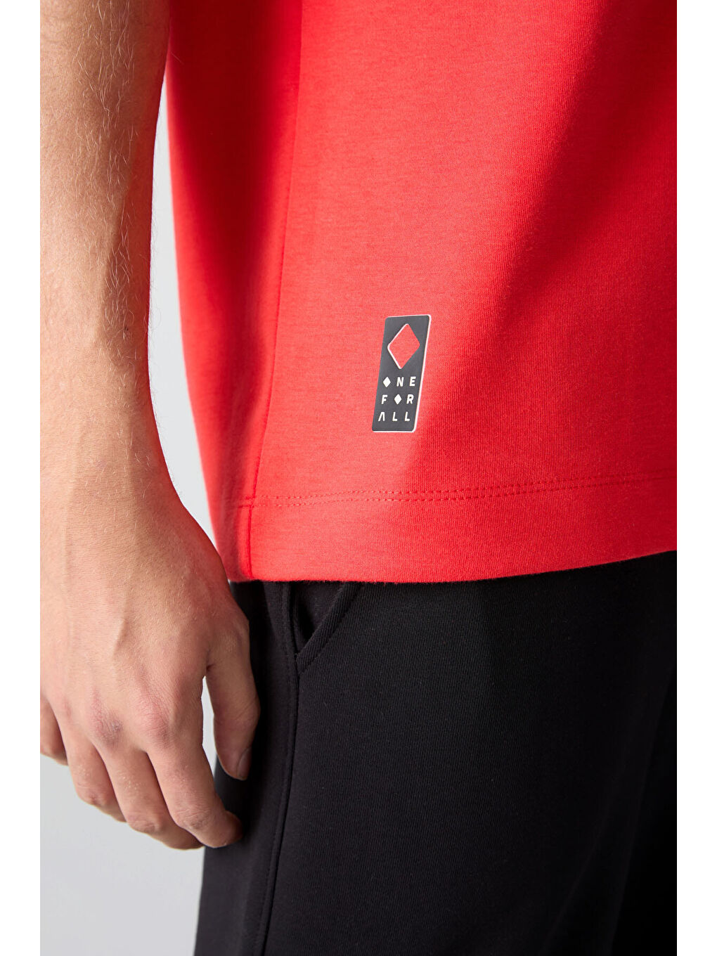 Kırmızı Fiesta Pamuklu Kalın Yumuşak Dokulu Oversize Fit Baskılı Erkek Tişört - 88325-3