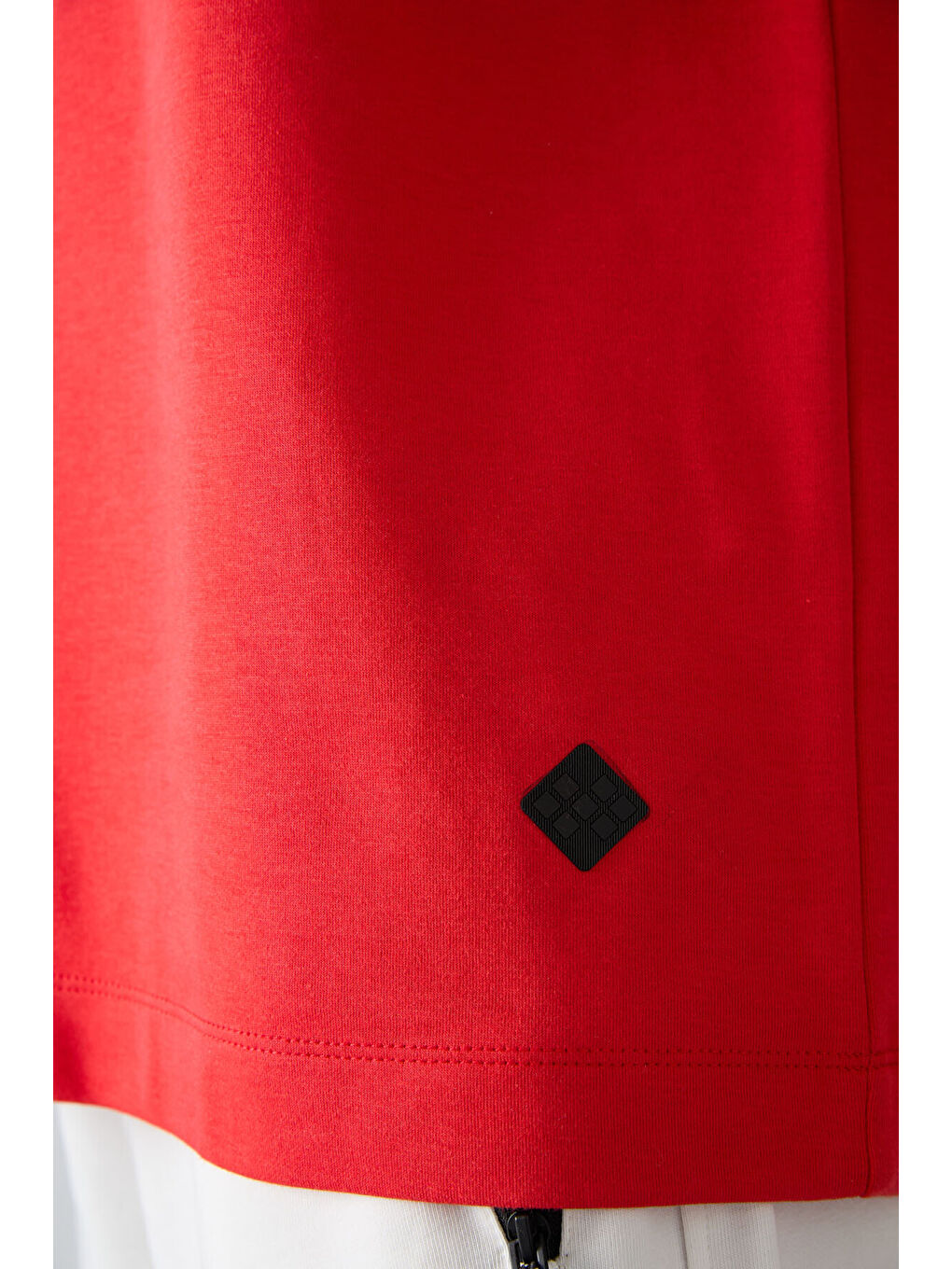 Kırmızı Pamuklu Kalın Yumuşak Dokulu Oversize Fit Baskılı Erkek Tişört - 88323-4