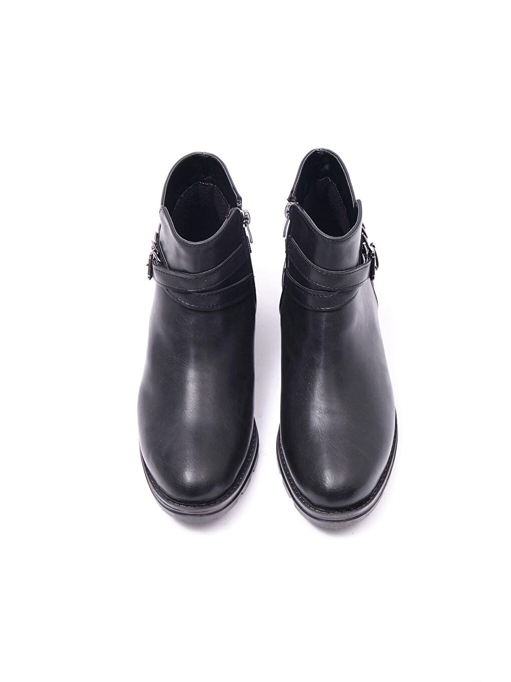 Siyah Kadın Zincir Detaylı Fermuarlı Bot 99.116-4