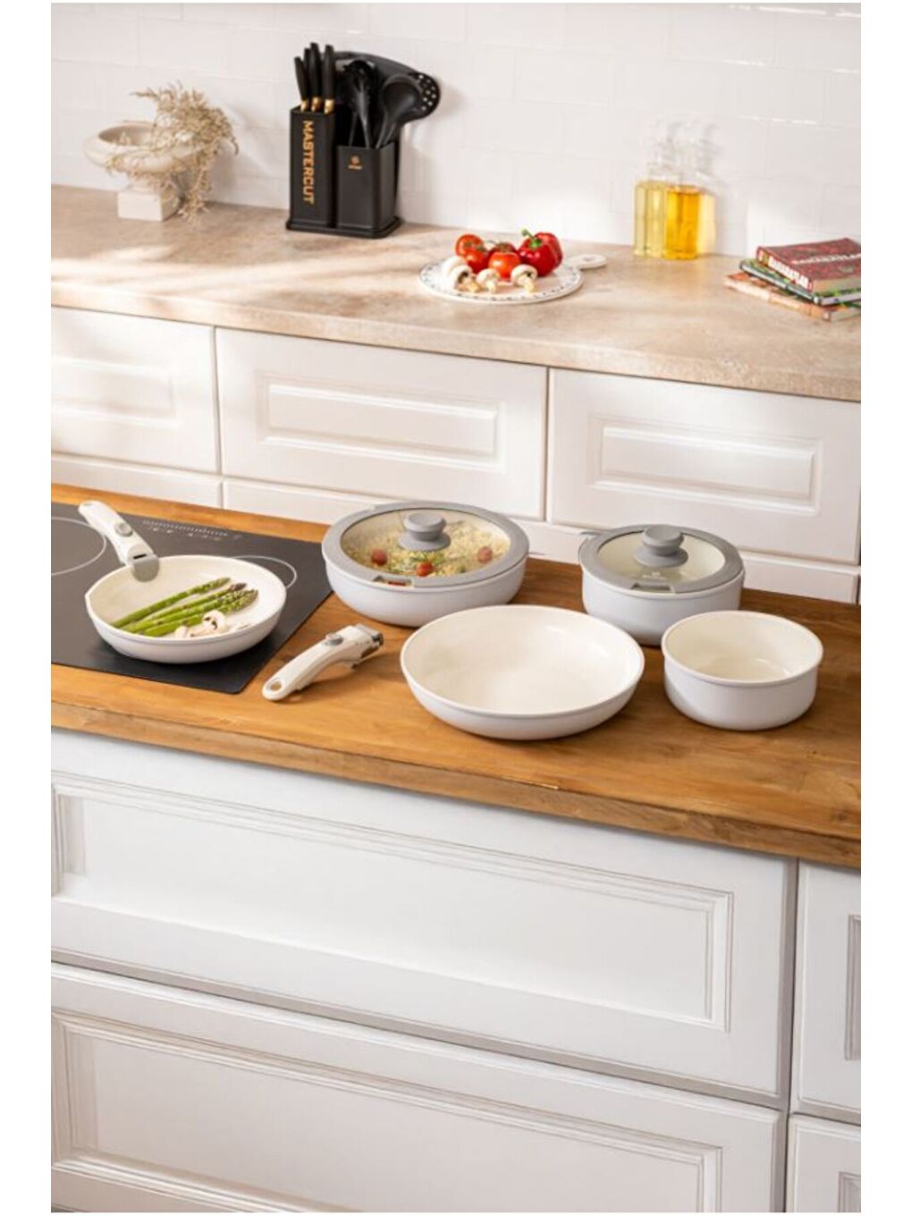 Gri Easy Click 9 Parça Tencere Seti-2