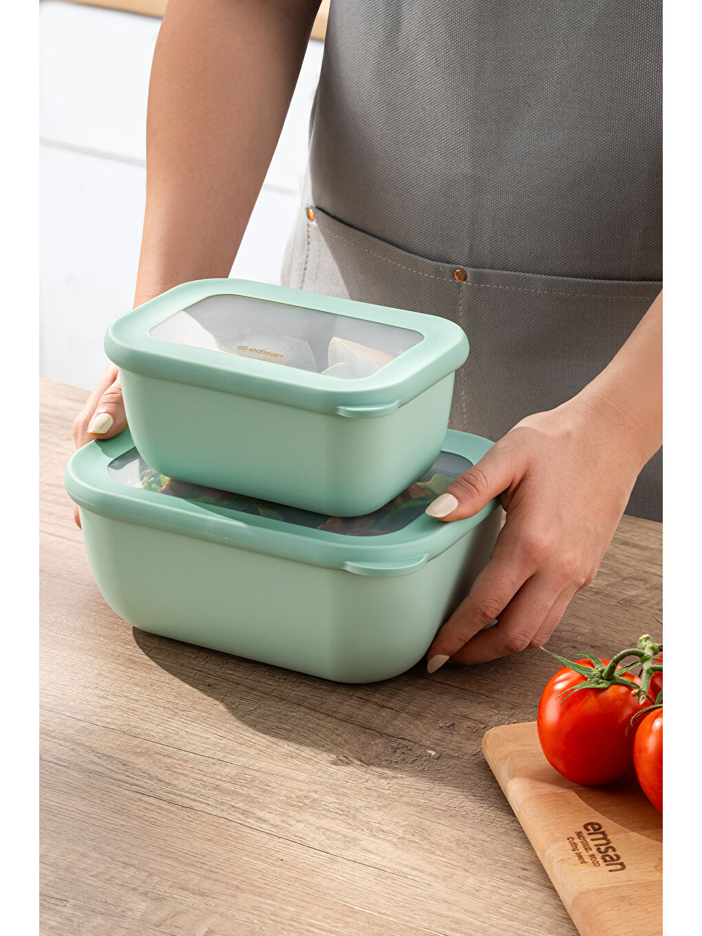 Lora 2'li Saklama Kabı Haki-2