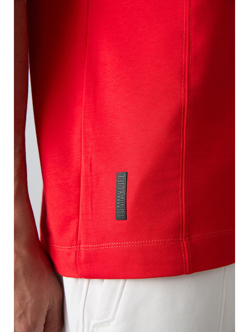 Kırmızı Fiesta Pamuklu Kalın Yumuşak Dokulu Oversize Fit Basic Erkek Tişört - 88349-3