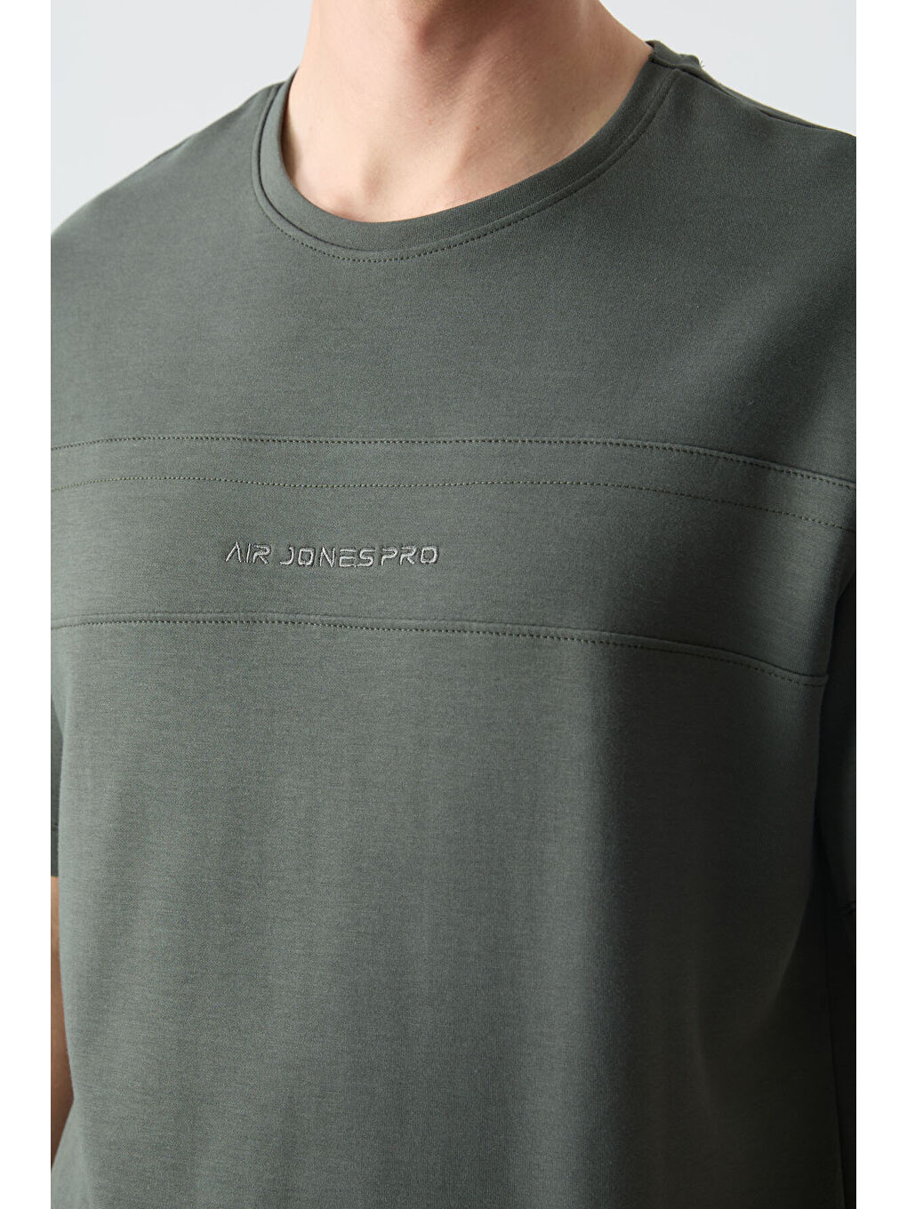 Haki Pamuklu Kalın Yumuşak Dokulu Oversize Fit Basic Erkek Eşofman Takım - 85261-4