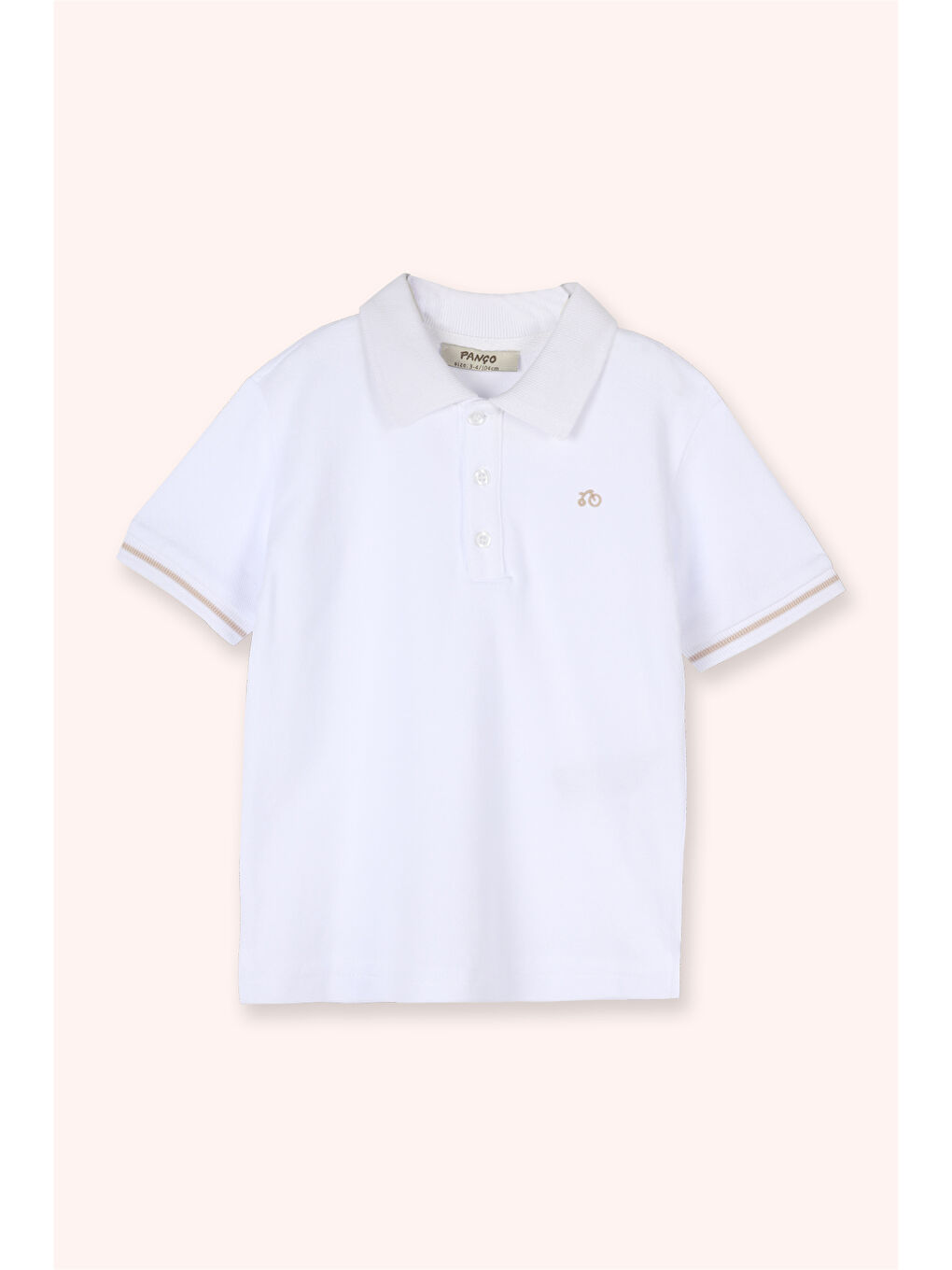 Erkek Bebek Beyaz Polo Yaka Tişört