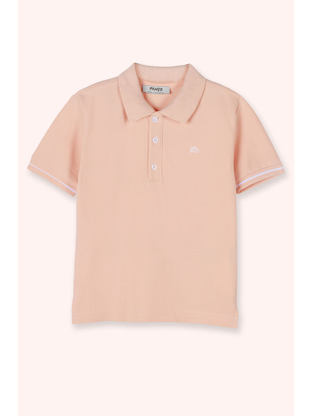 Pembe Erkek Bebek Somon Polo Yaka Tişört