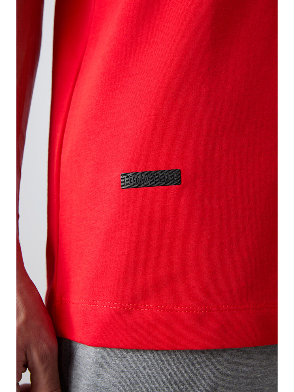 Kırmızı Fiesta Pamuklu Kalın Yumuşak Dokulu Oversize Fit Baskılı Erkek Tişört - 88342-3