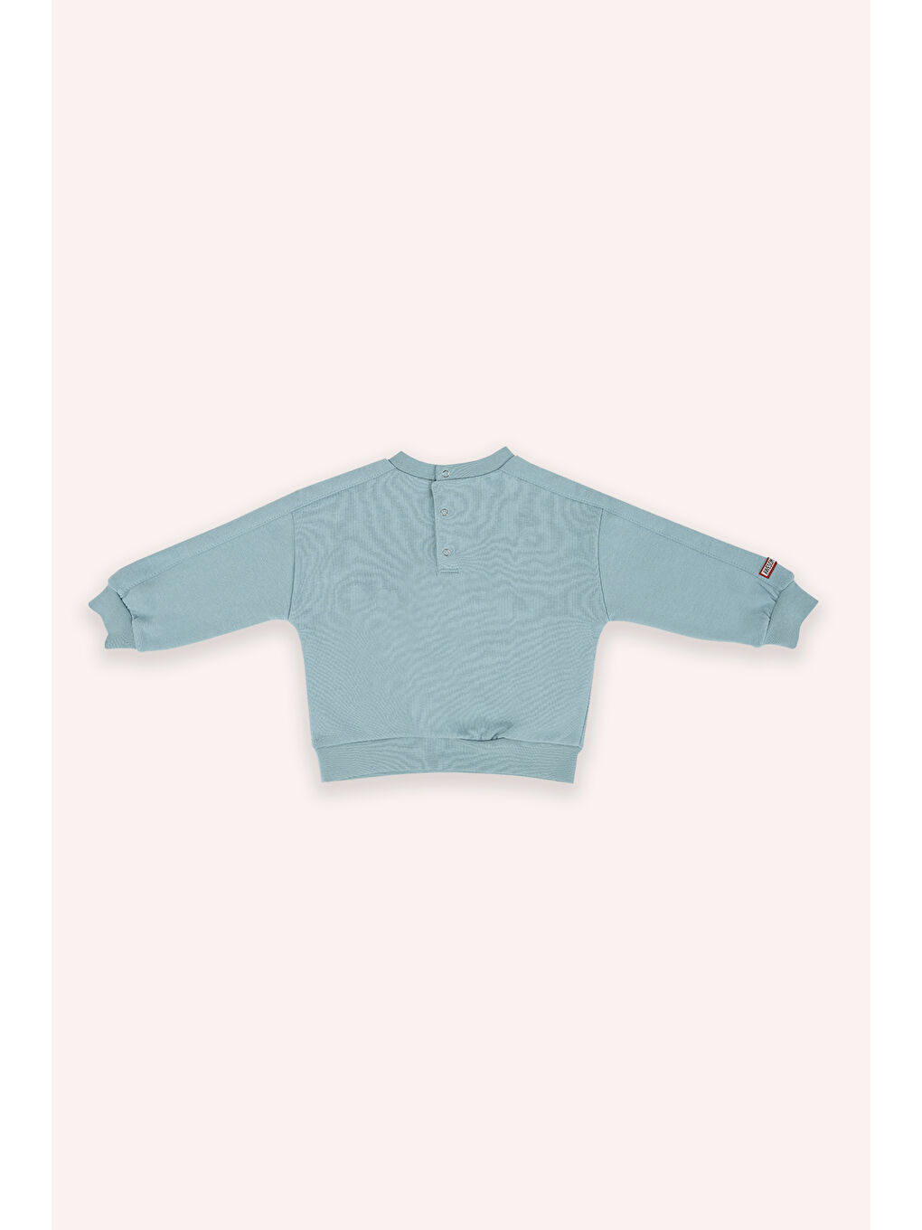 Yeşil Erkek Bebek Bisiklet Yaka Cep Detaylı Mint Sweatshirt-2