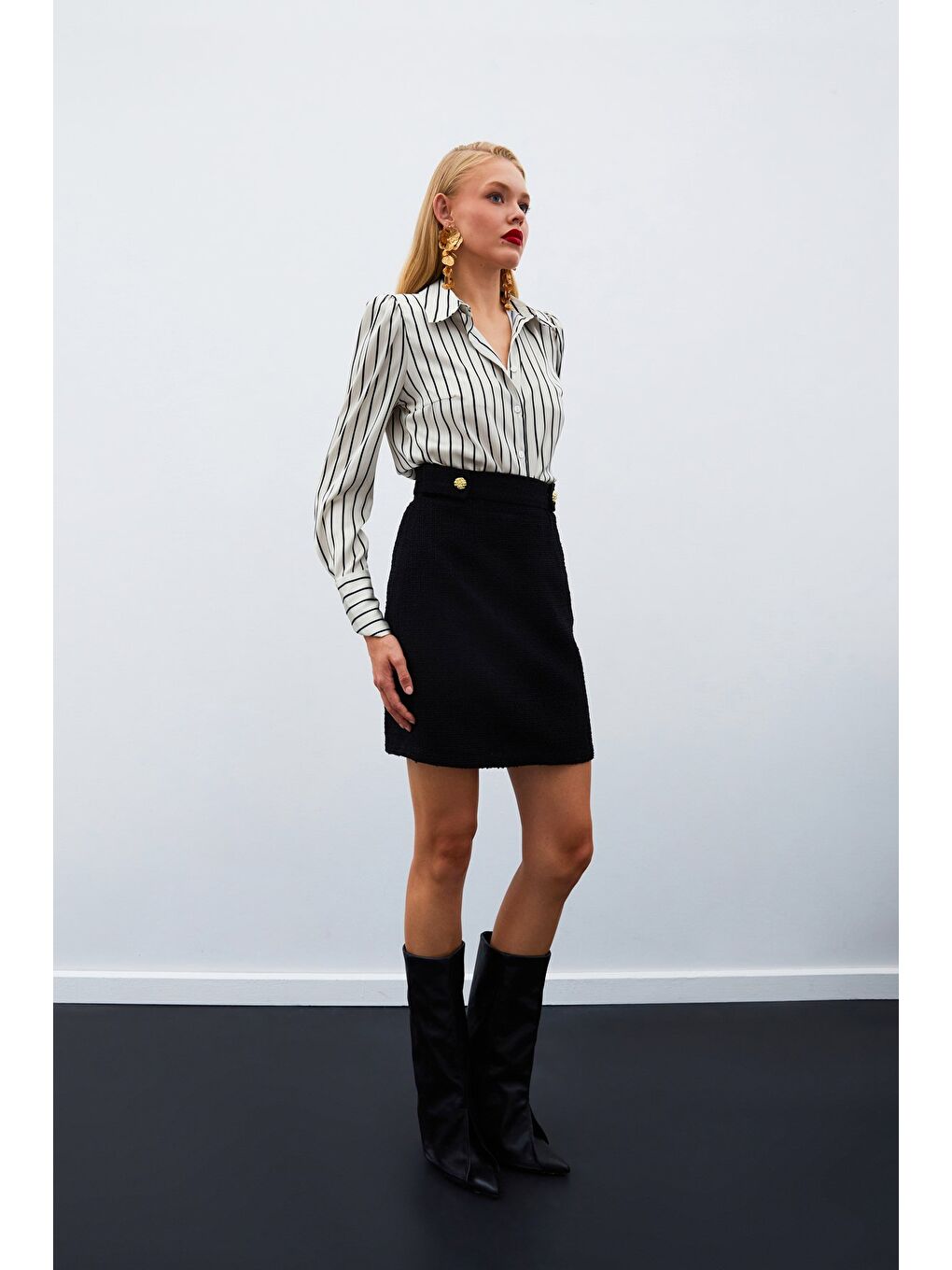 Mini Boy Tüvit Etek - Siyah-2