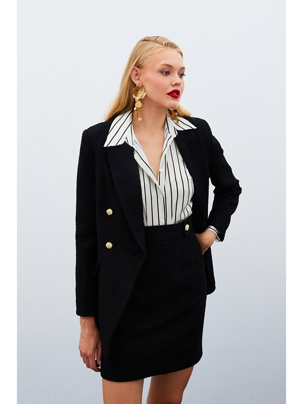 Mini Boy Tüvit Etek - Siyah-3