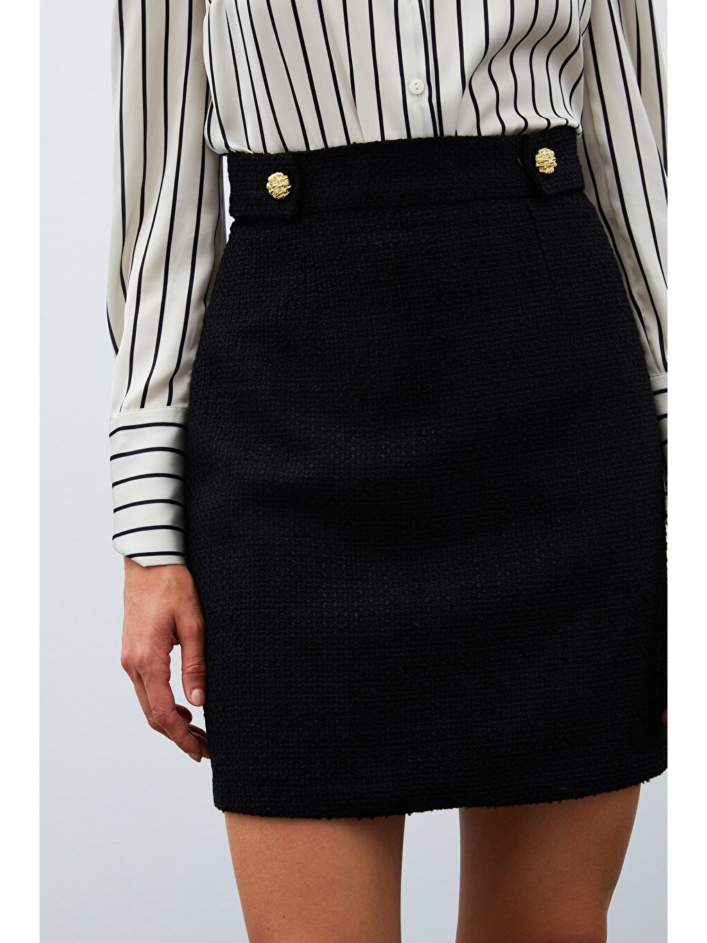 Mini Boy Tüvit Etek - Siyah-5