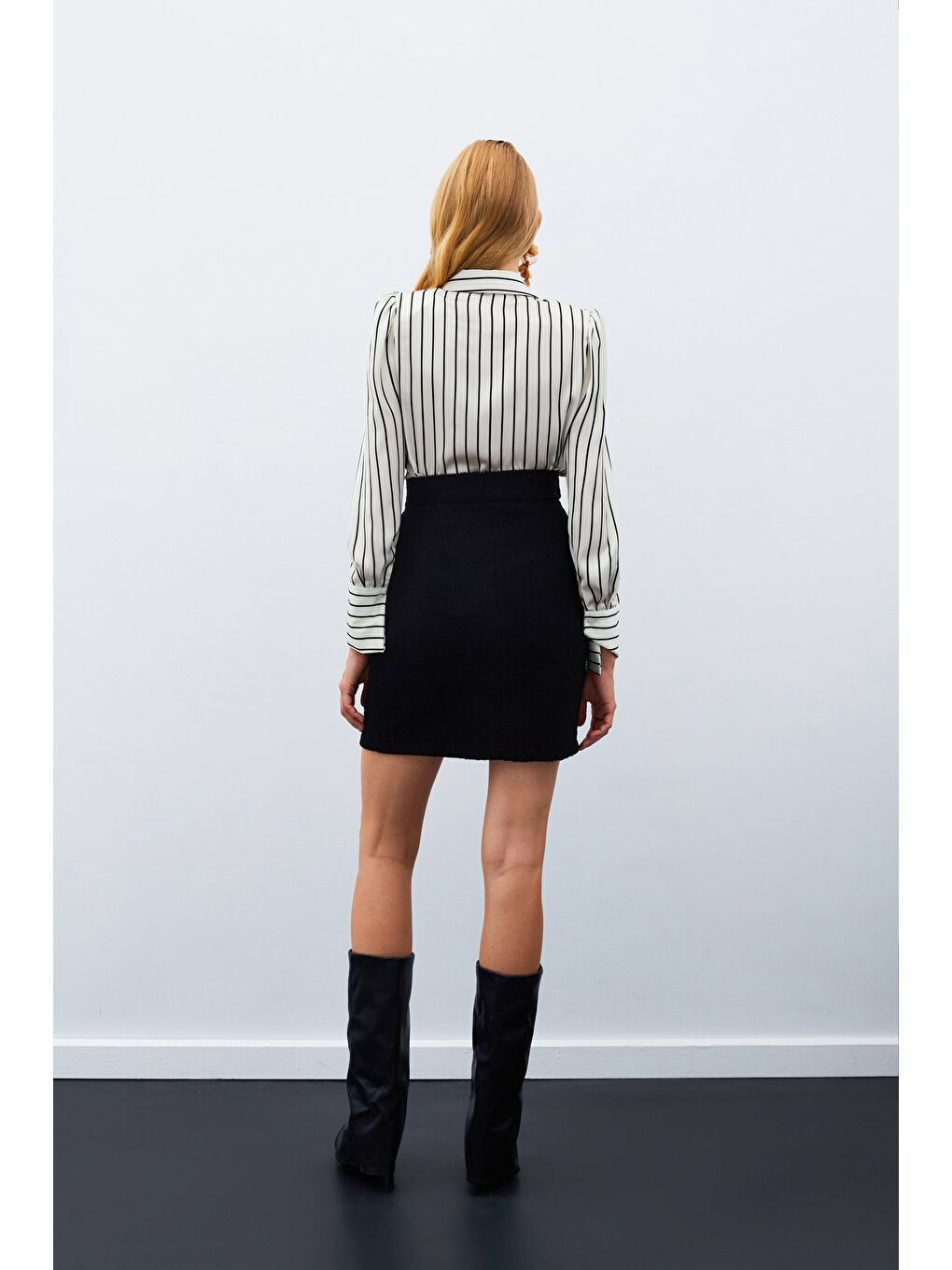 Mini Boy Tüvit Etek - Siyah-7