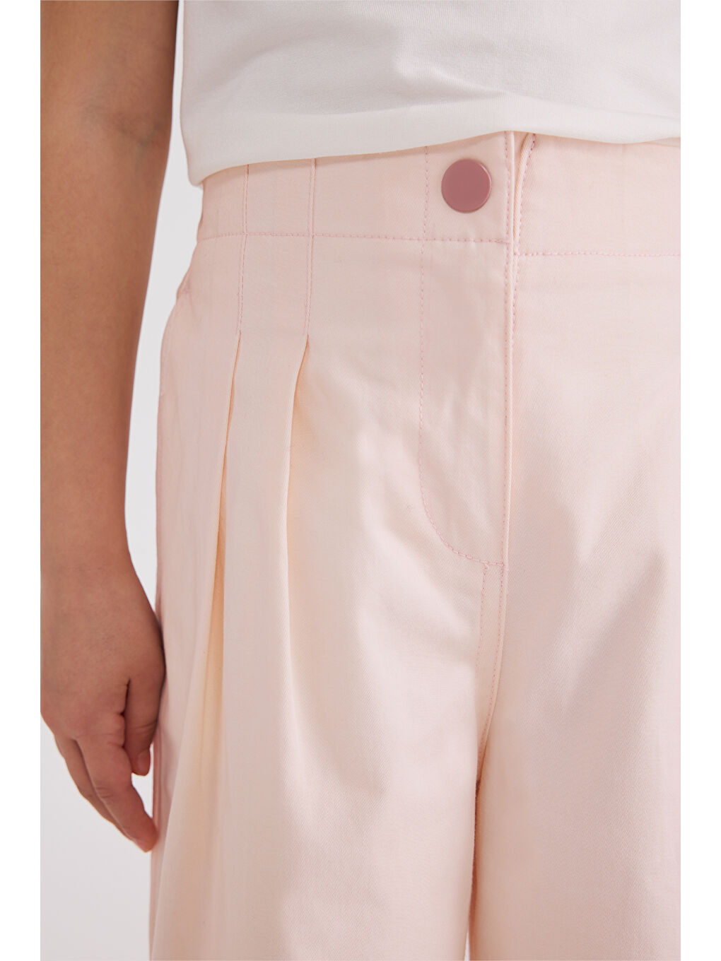 Pembe Kız Çocuk Pudra Pantolon-1