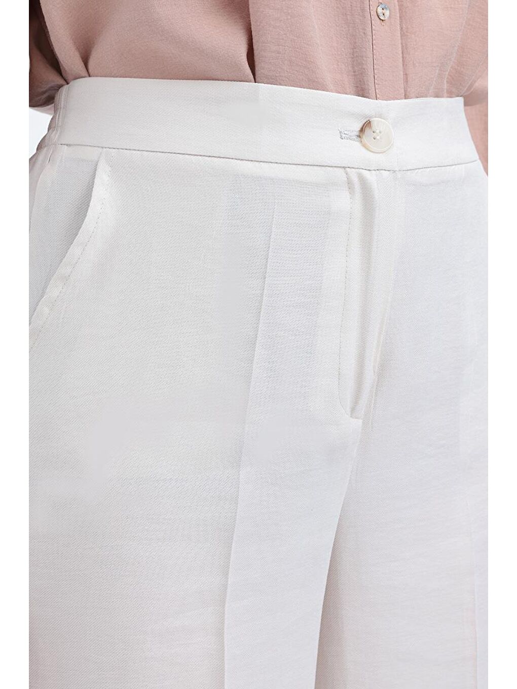 Bej Taş-Cepli Boru Paça Pantolon-4