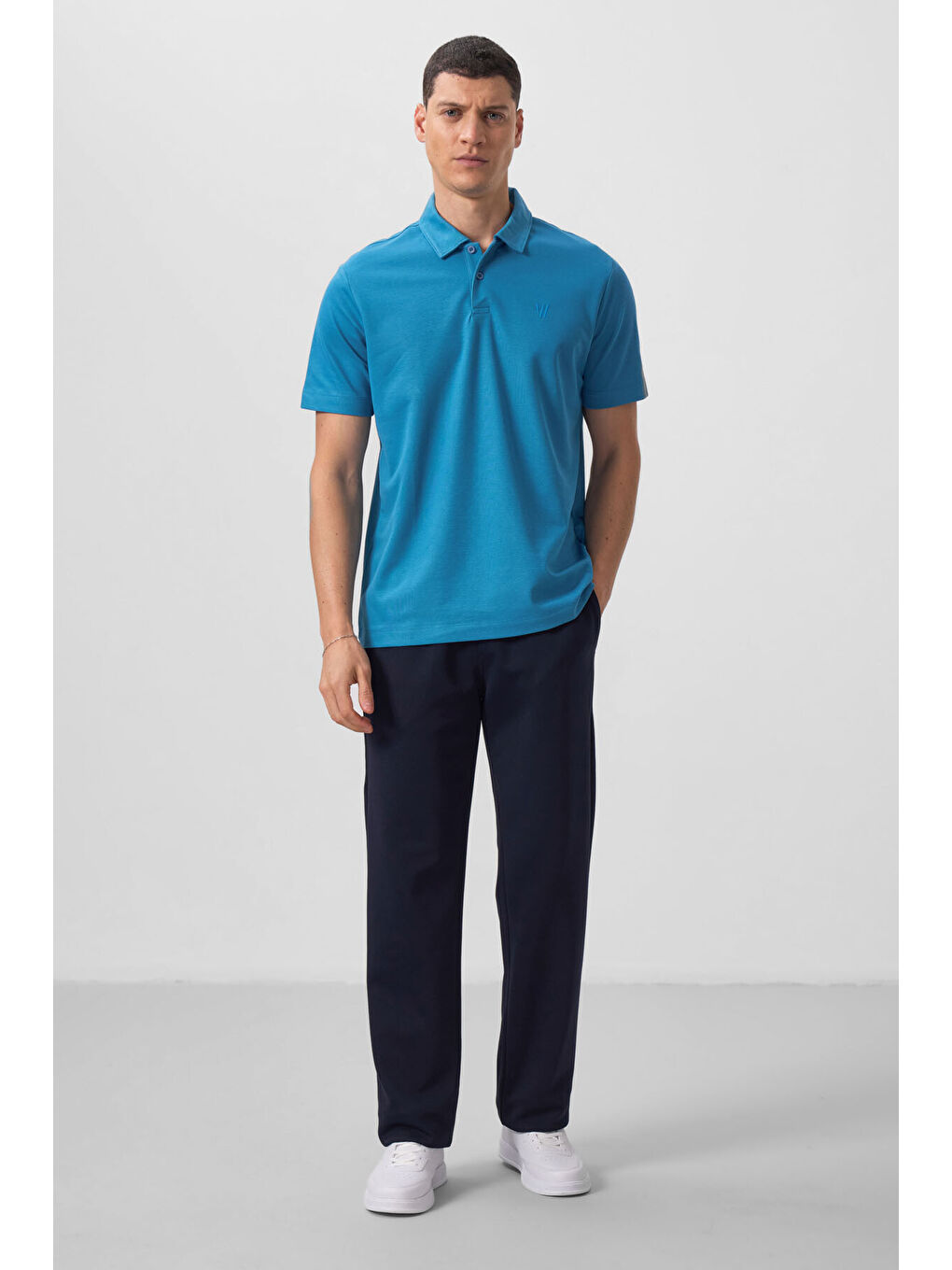 Mavi Saks Basic Göğüs Logolu Standart Kalıp Triko Polo Yaka Erkek Tişört - 87768-1