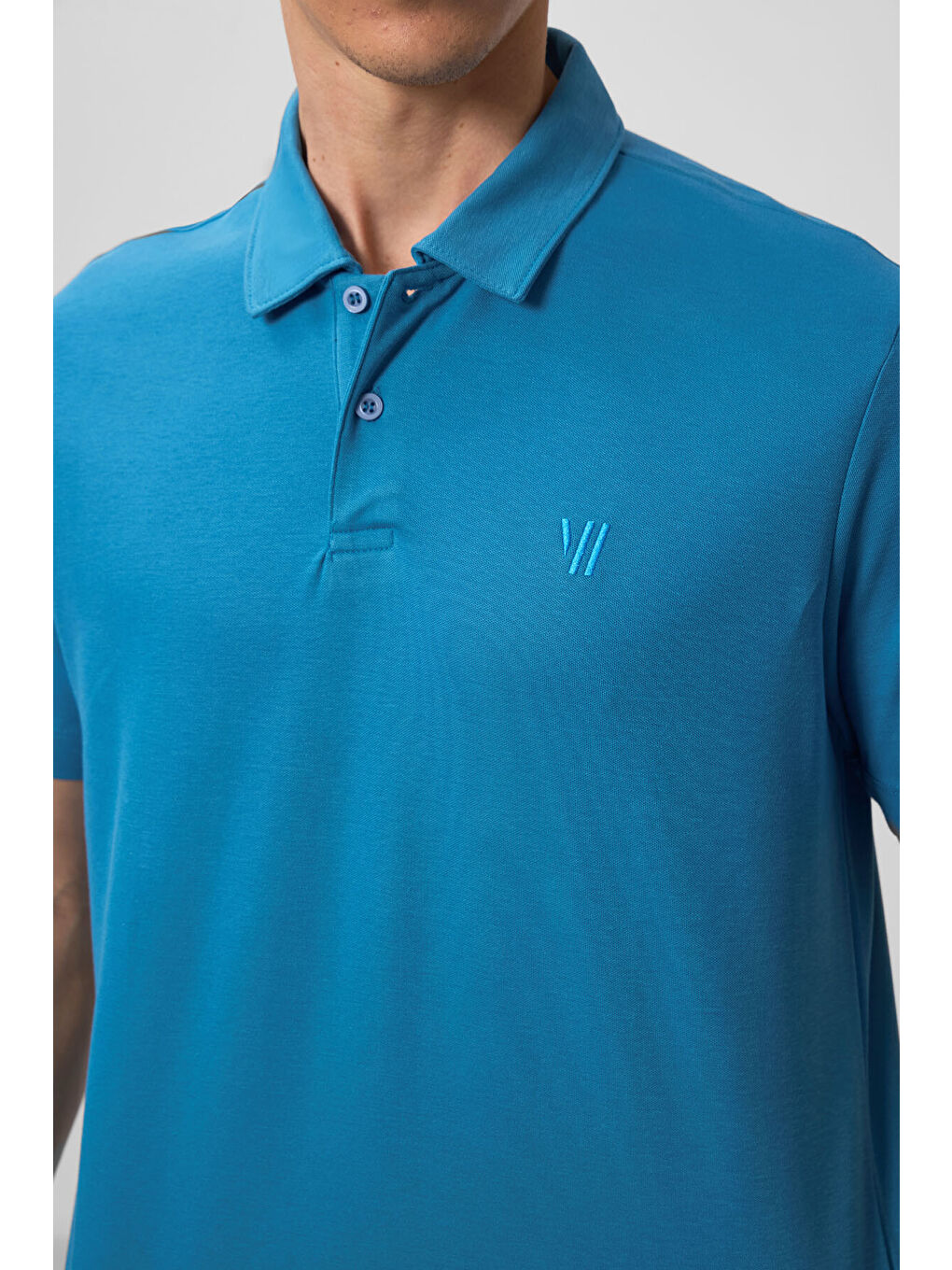 Mavi Saks Basic Göğüs Logolu Standart Kalıp Triko Polo Yaka Erkek Tişört - 87768-2