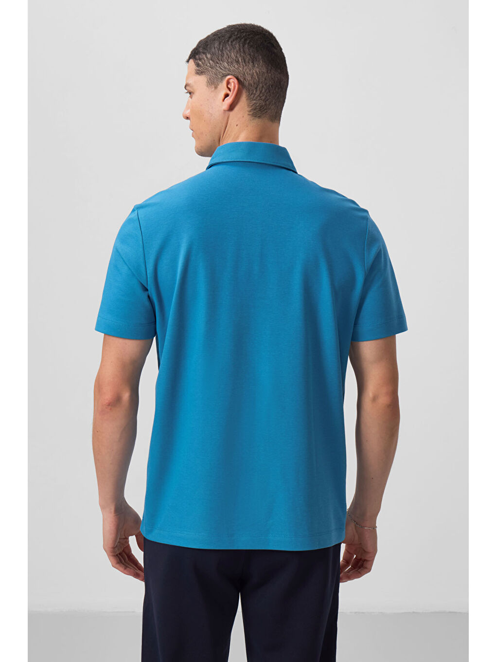 Mavi Saks Basic Göğüs Logolu Standart Kalıp Triko Polo Yaka Erkek Tişört - 87768-4