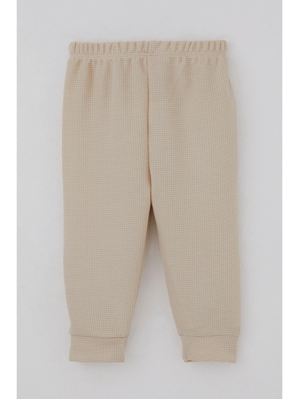 Ekru Erkek Bebek Pijama Takımı Omuzdan Patlı Sevimli Uykucu Yıldız Armalı Krem (4 Ay-1 Yaş)-4