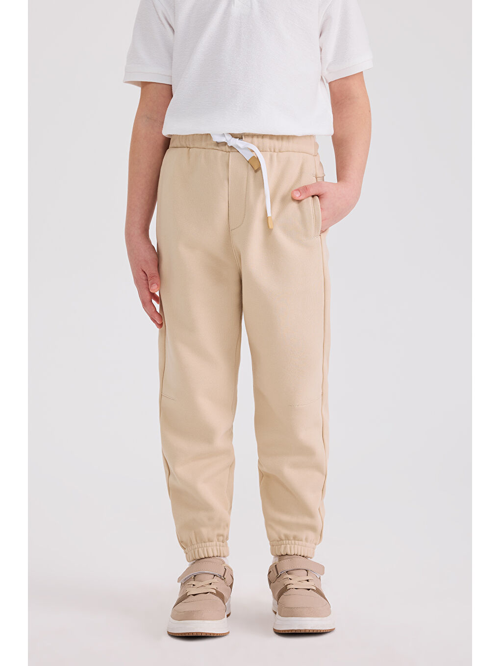 Erkek Çocuk Bej Eşofman Altı-5