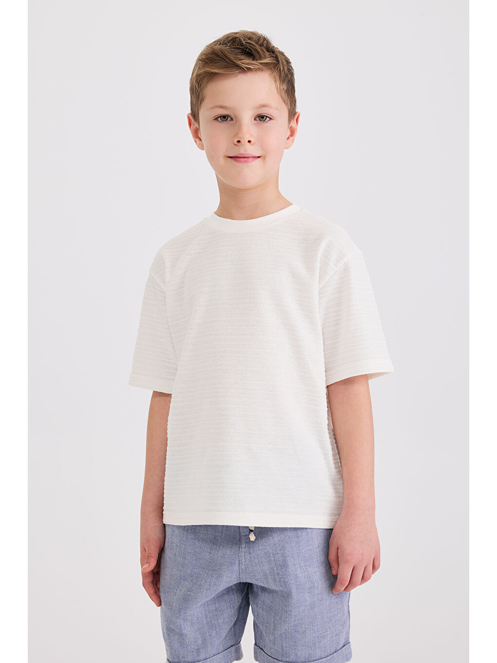Erkek Çocuk Ekru Tişört-5