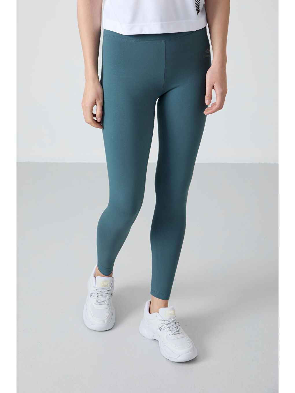 Orman Yeşili Yüksek Bel Toparlayıcı Slim Fit Dar Paça Kadın Tayt - 94011-3