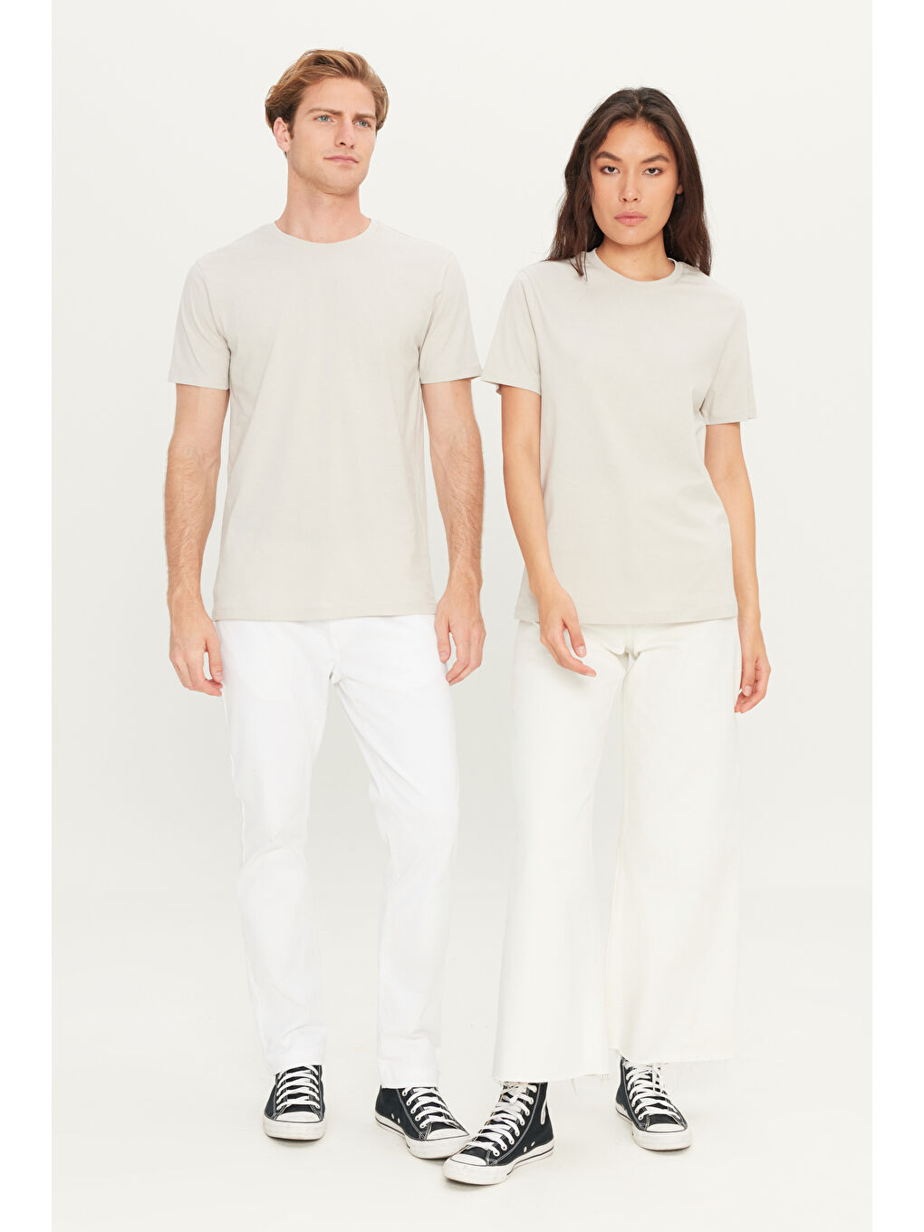 Erkek Gri Slim Fit Dar Kesim %100 Pamuk Bisiklet Yaka Kısa Kollu Tişört-4