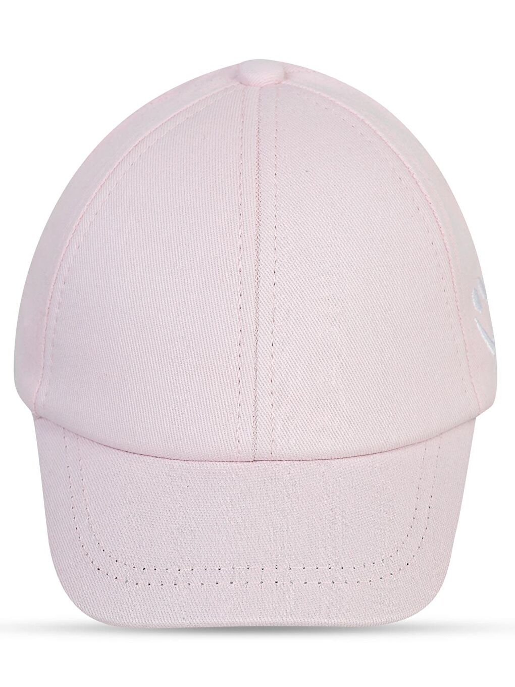 Pembe Girls Smile Desenli 2-5 Yaş Çocuk Kız Kep Şapka - Pudra-1