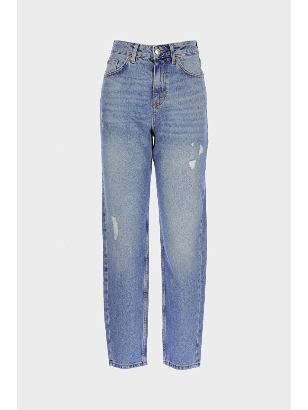 CROSS JEANS Orta Mavi Ariana Orta Mavi Yüksek Bel Yıpratma Detaylı Jean Pantolon C 4525-152