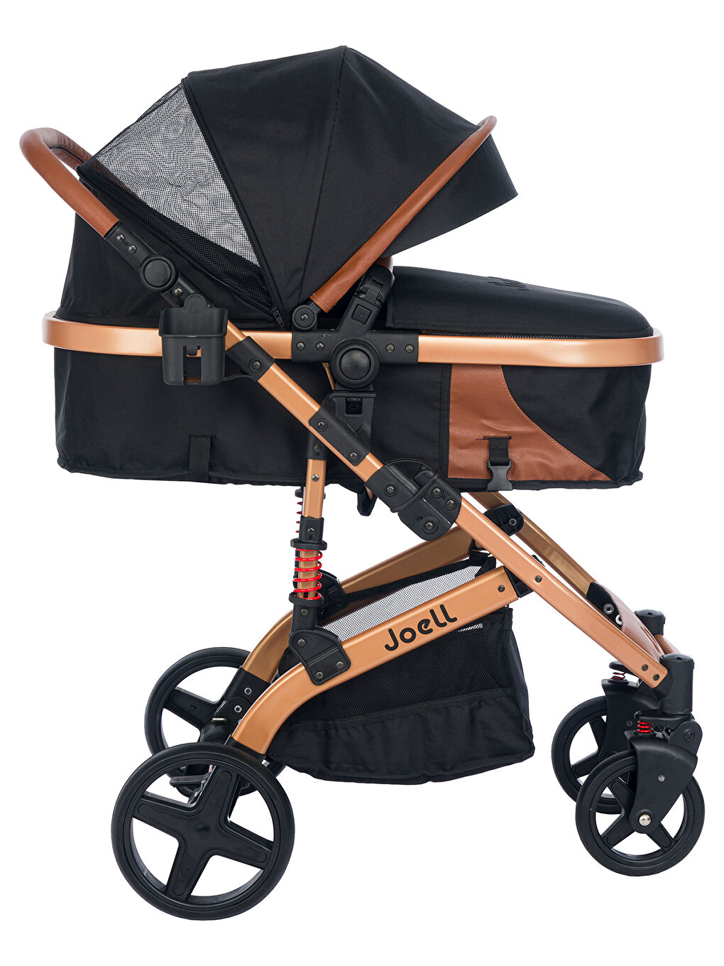 Truva Travel Sistem Bebek Arabası Gold Siyah-1