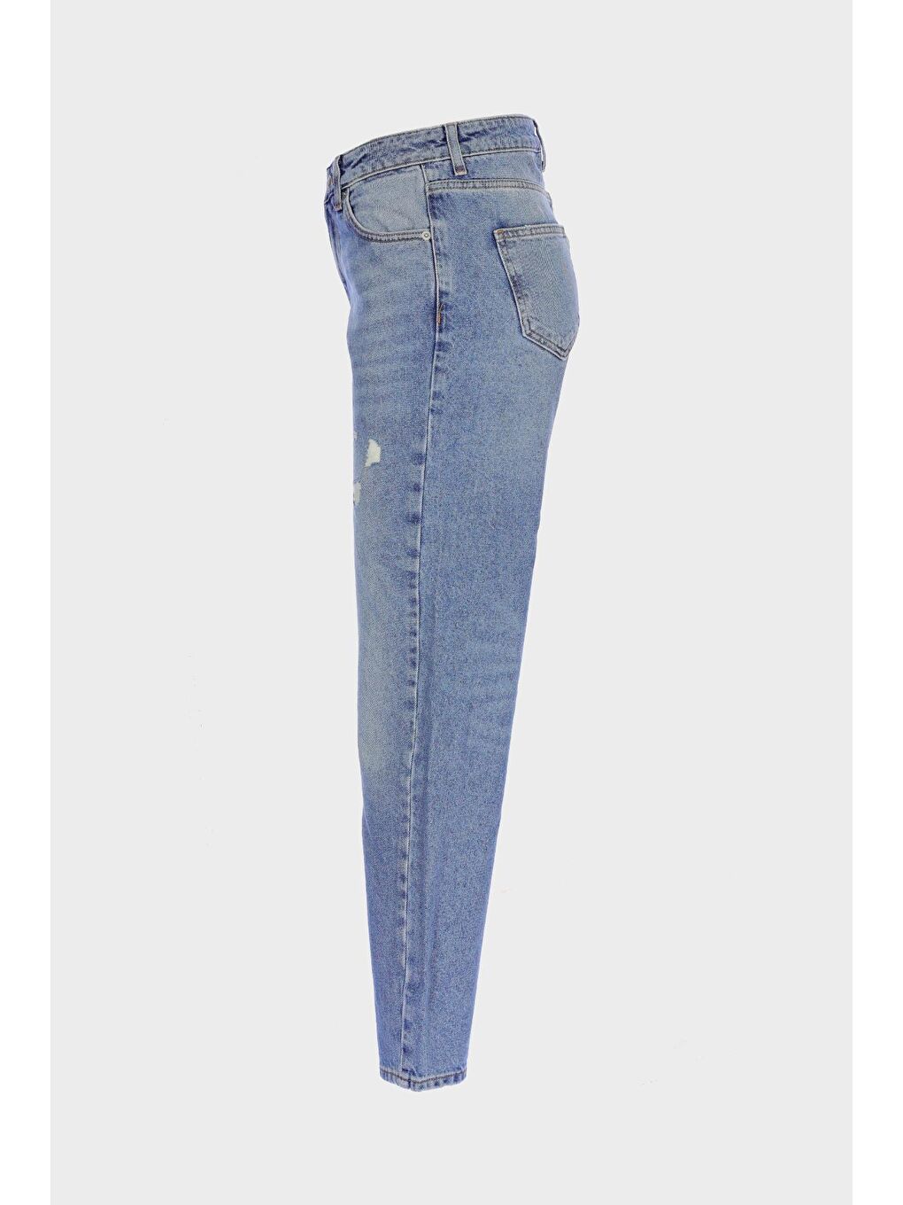 CROSS JEANS Orta Mavi Ariana Orta Mavi Yüksek Bel Yıpratma Detaylı Jean Pantolon C 4525-152 - 3