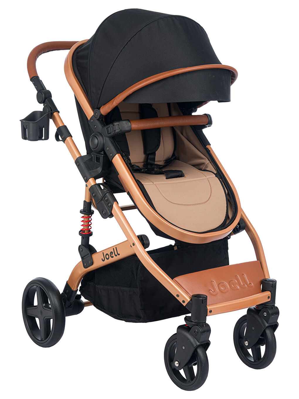 Truva Travel Sistem Bebek Arabası Gold Siyah-10