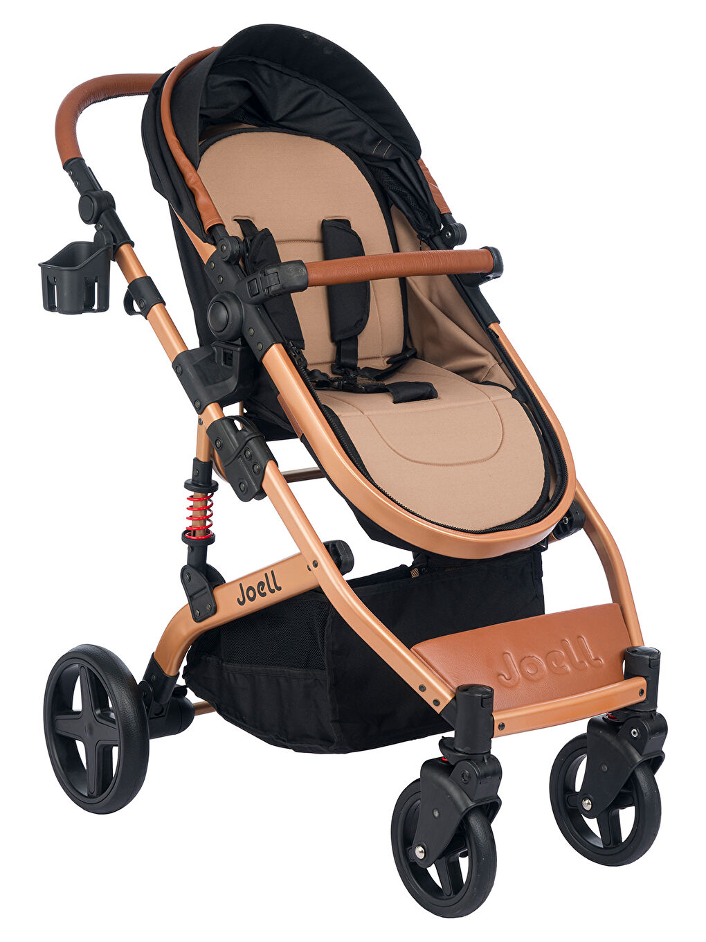 Truva Travel Sistem Bebek Arabası Gold Siyah-11