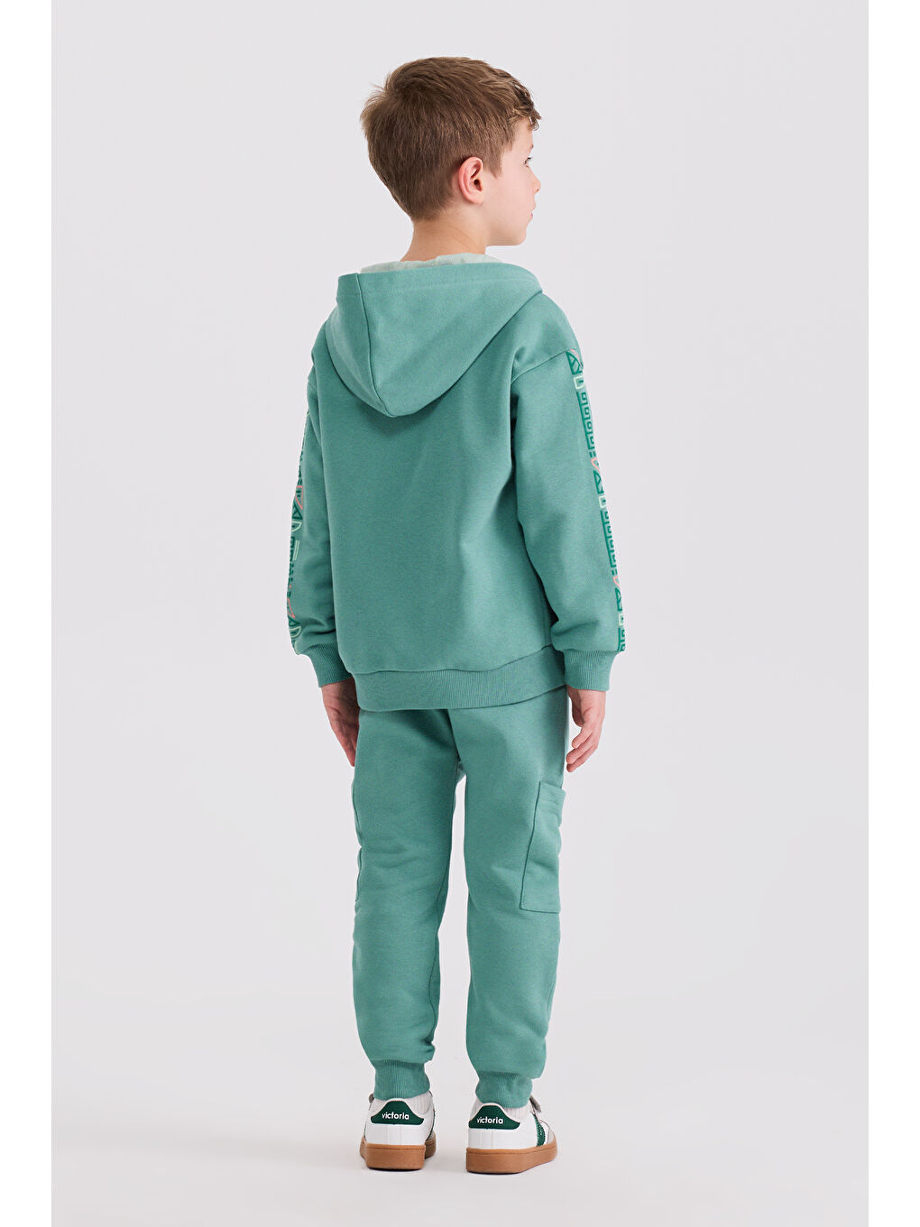 Erkek Çocuk Fermuarlı Yeşil Sweatshirt-6