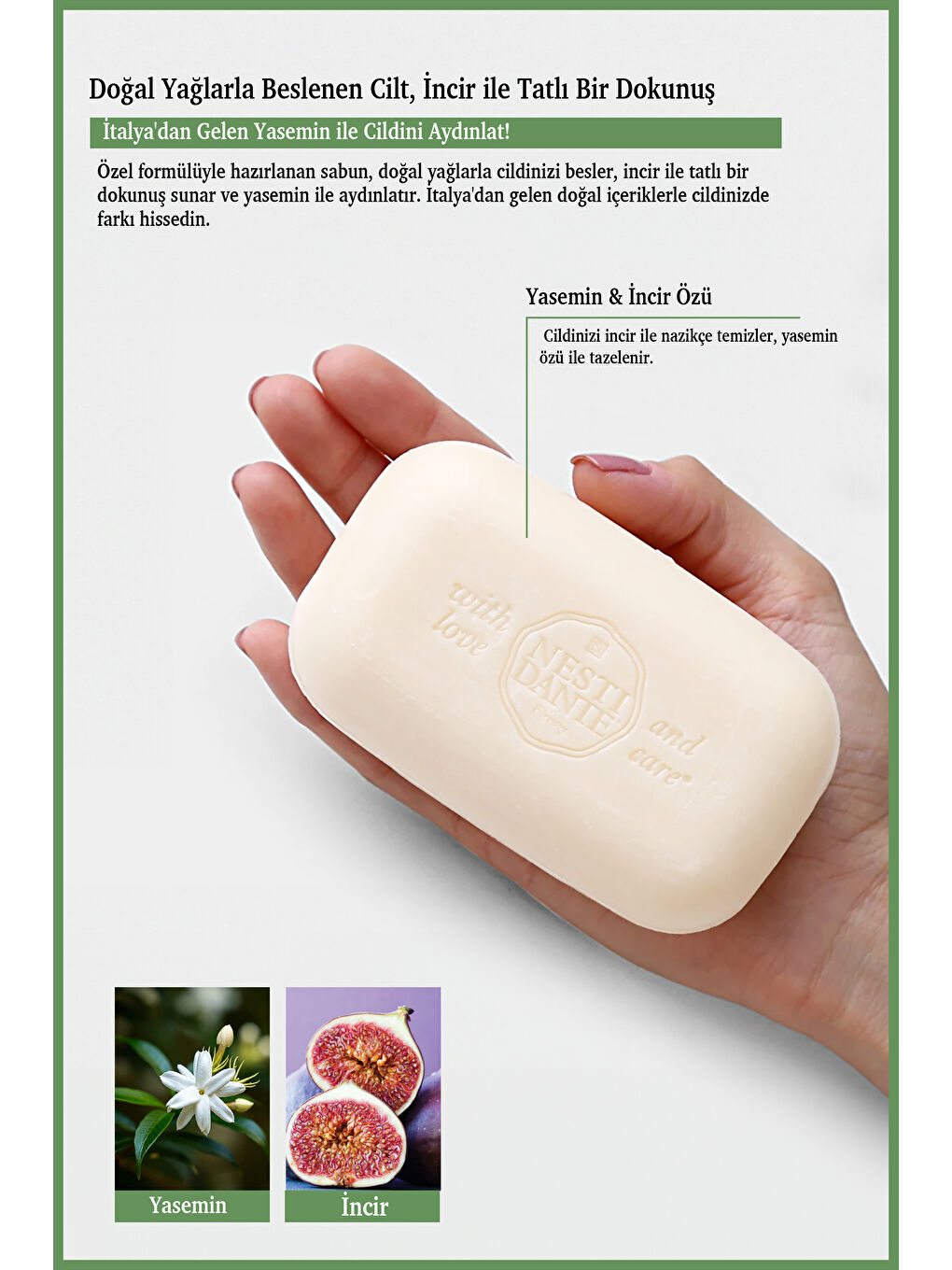 Nesti Dante With Love And Care Fico Della Signoria Katı Sabun 250Gr |Cilt Tonu Eşitleyici |Yasemin, - 2