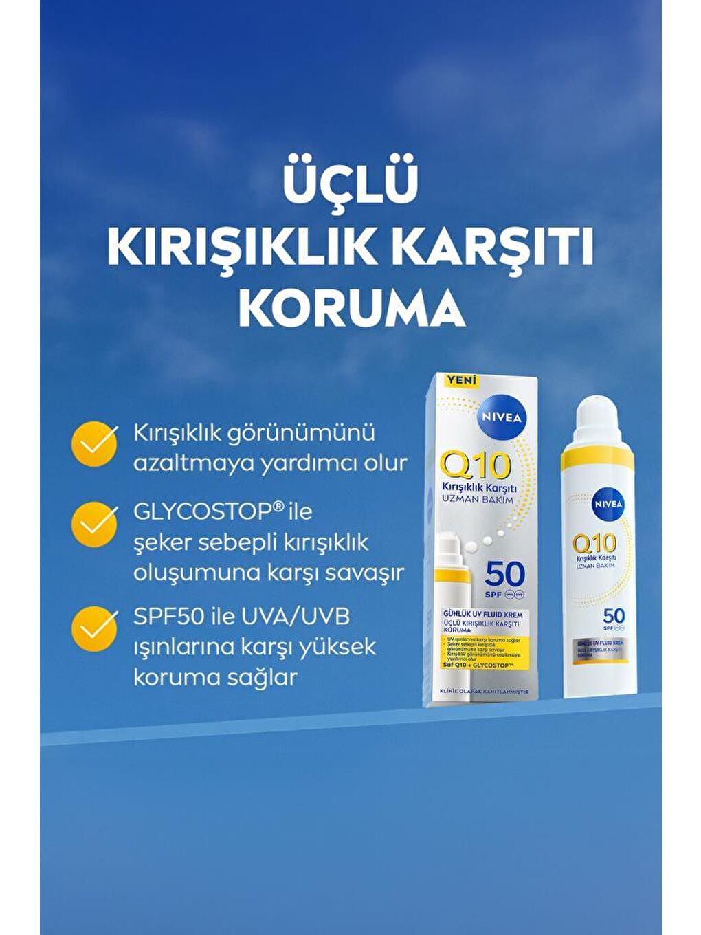 Q10 SPF50 Gündüz Yüz Bakım Kremi 40ml, Saf Q10, Güneş Koruyucu, Kırışıklık Karşıtı, Nemlendirici-1