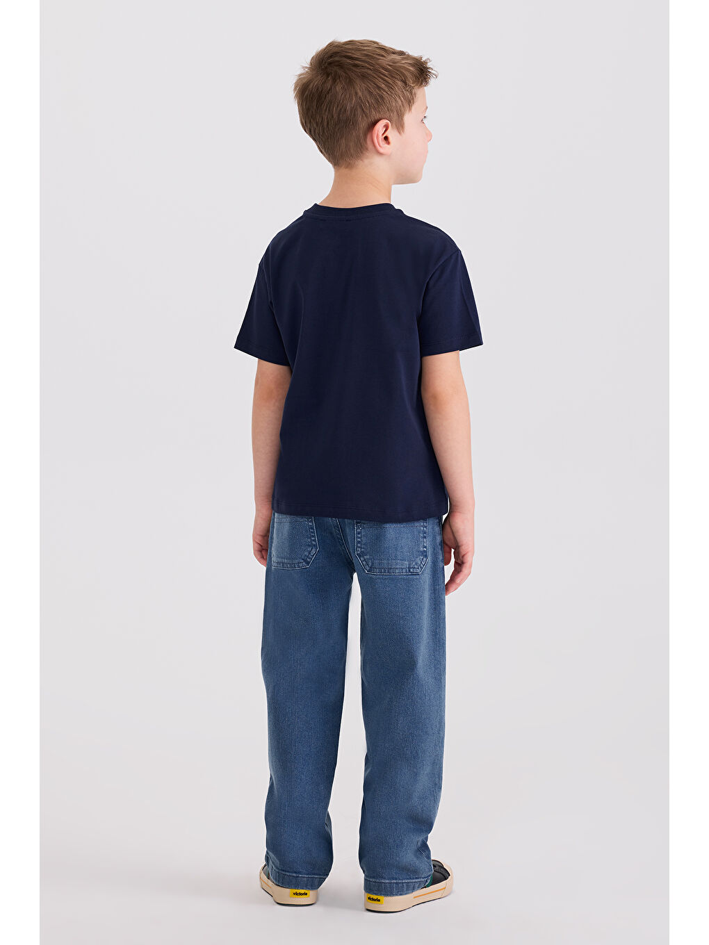Erkek Çocuk Baskılı Lacivert Tişört-6