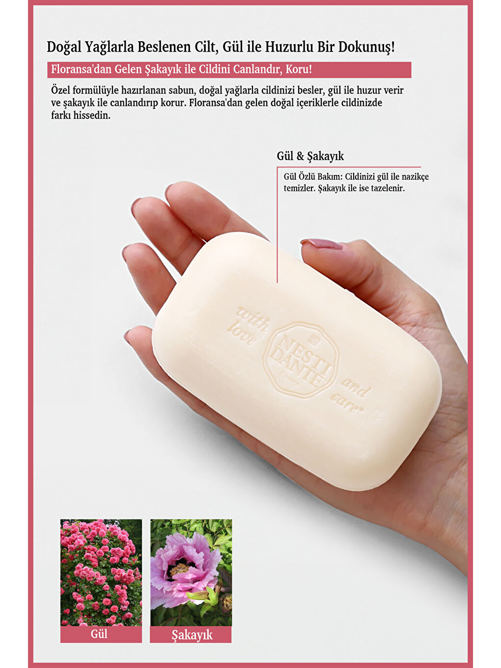 With Love And Care Regina Di Peonie Katı Sabun 250gr | Antioksidan | Gül Ve Şakayık-2