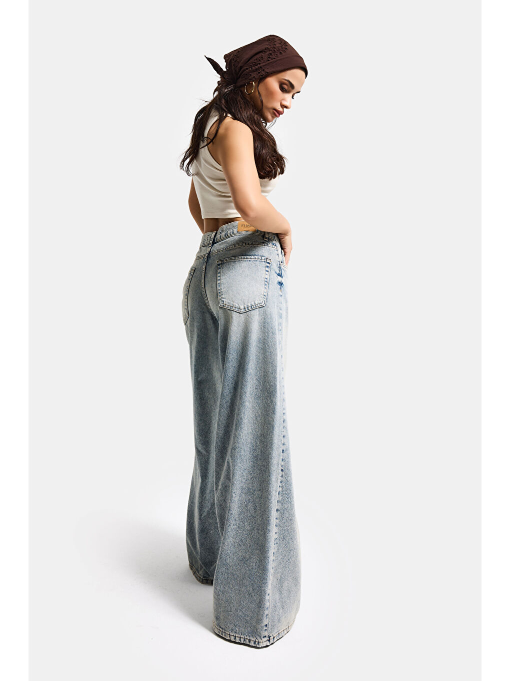 Mavi Kadın T.Kot Rengi Hera 4s6-67 Palazzo Fit %100 Pamuk Orta Bel Denim Jean-5