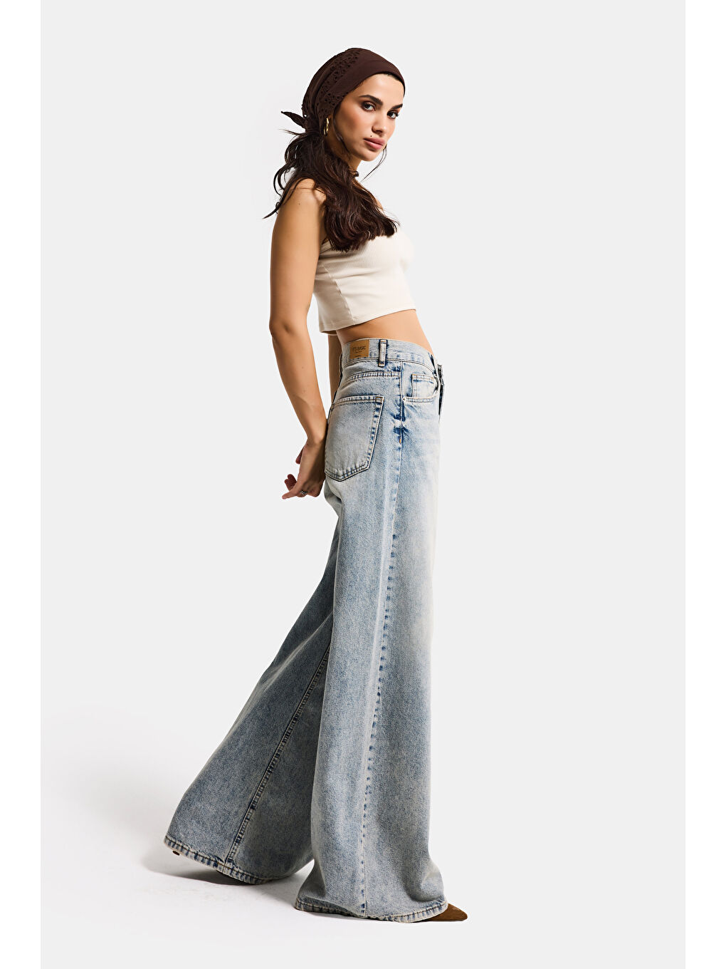 Mavi Kadın T.Kot Rengi Hera 4s6-67 Palazzo Fit %100 Pamuk Orta Bel Denim Jean-6