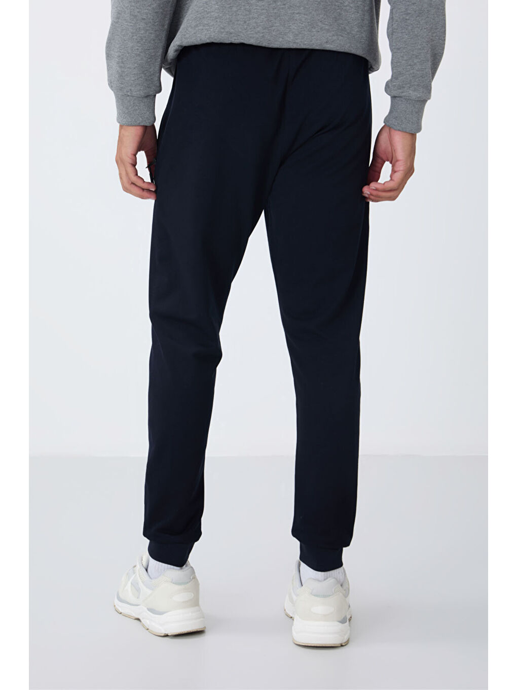 Lacivert Fermuar Cepli Standart Kalıp Erkek Jogger Eşofman Altı- 84651-4