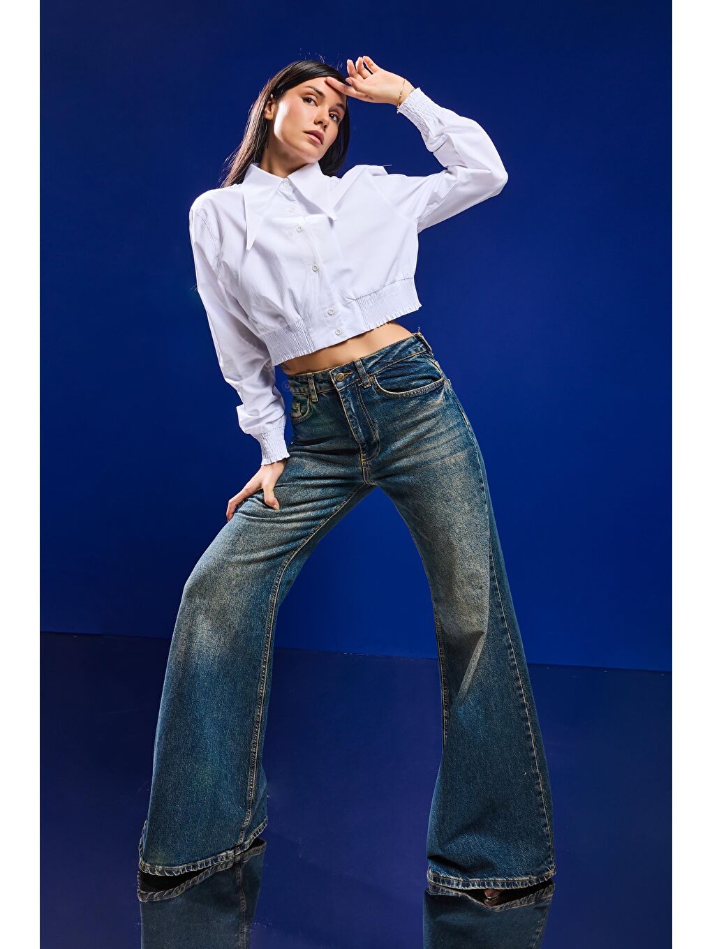 Mavi Kadın Tint Jean Rengi 2w5-8 Flare Fit Komfort Kumaş  83cm Denim Jean - S000494096-17234-2