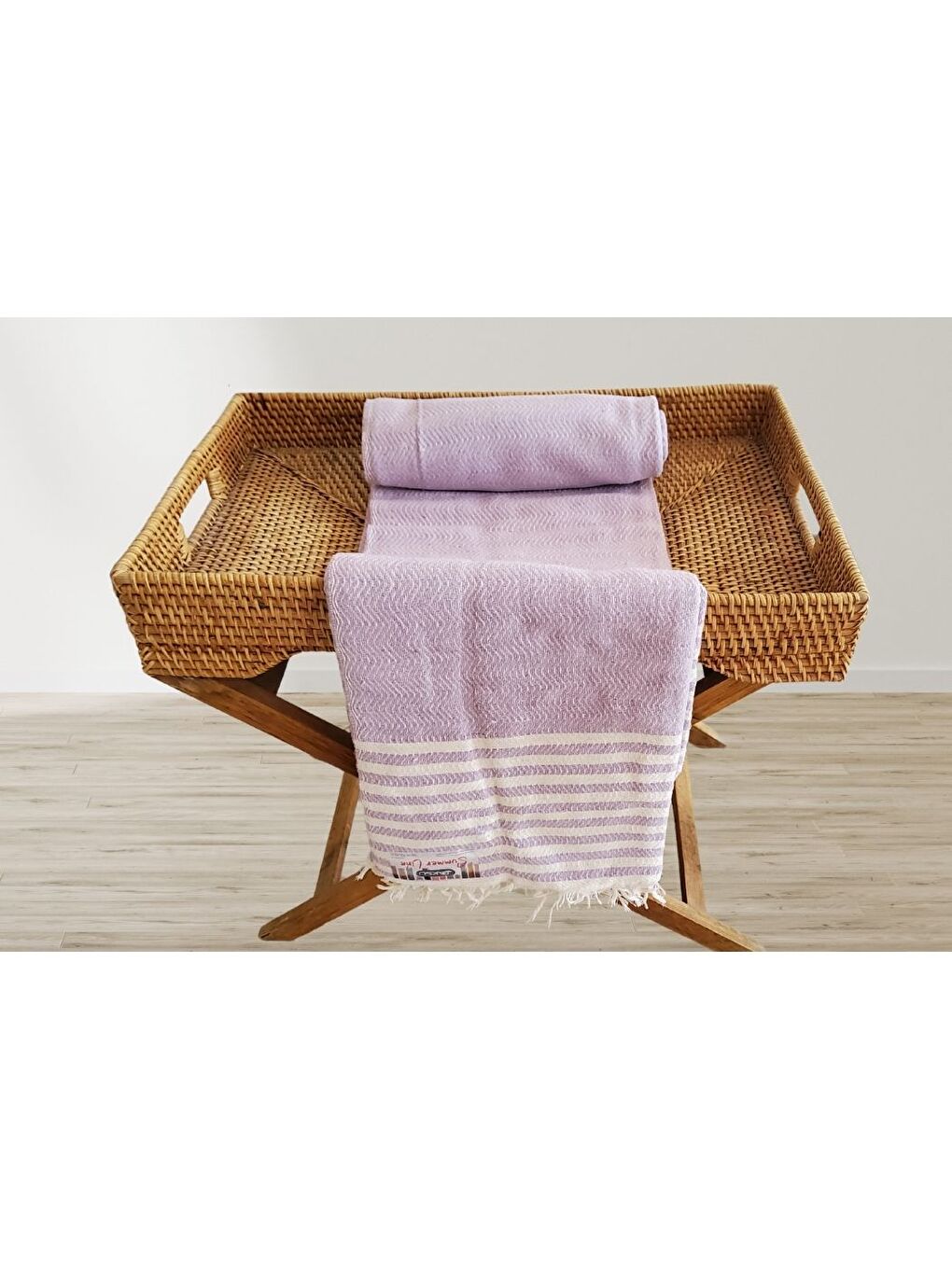 Summer Line Çok Amaçlı Örtü Pike Koltuk Örtüsü 170x220 Lila